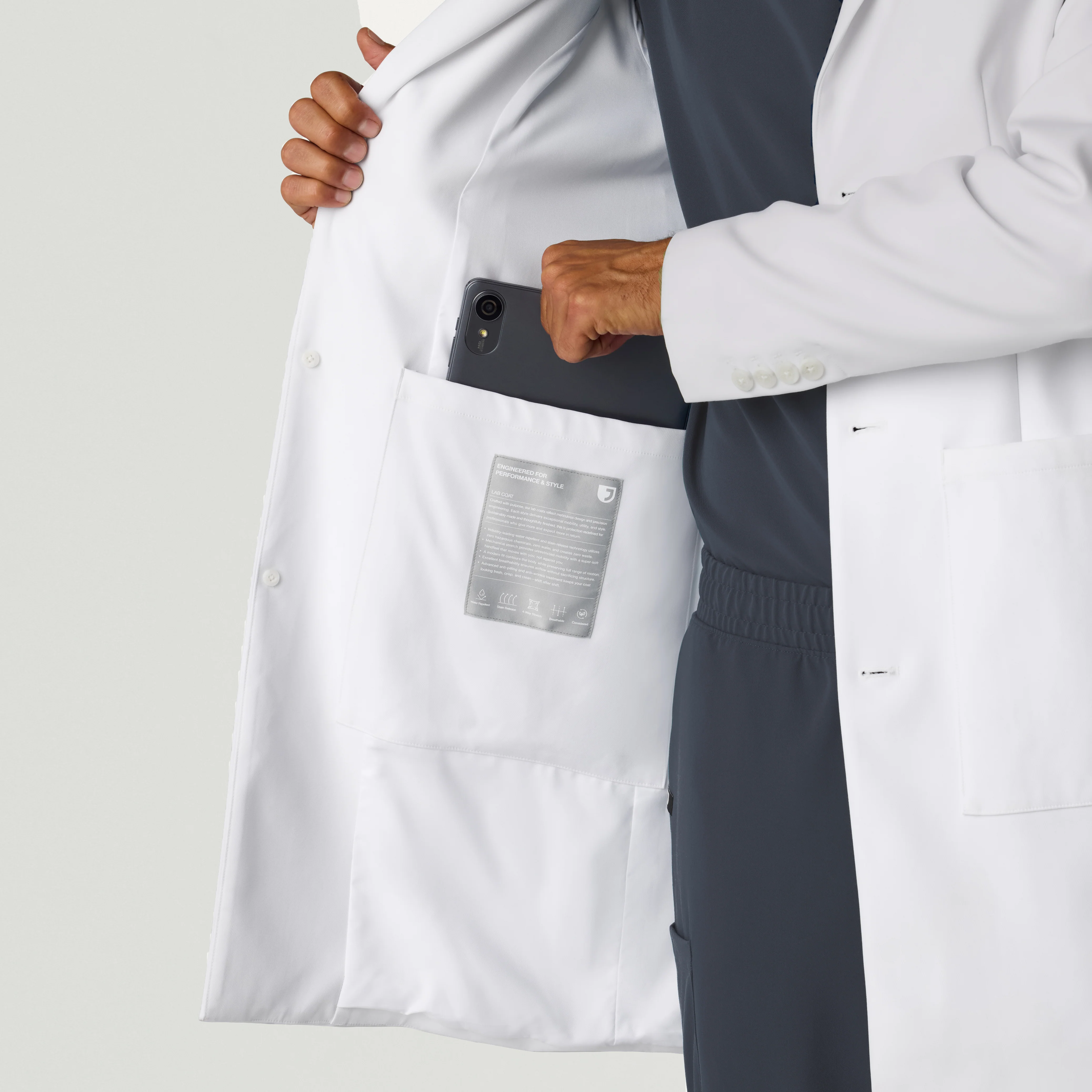 Apex 37" White Coat - White - Image 8