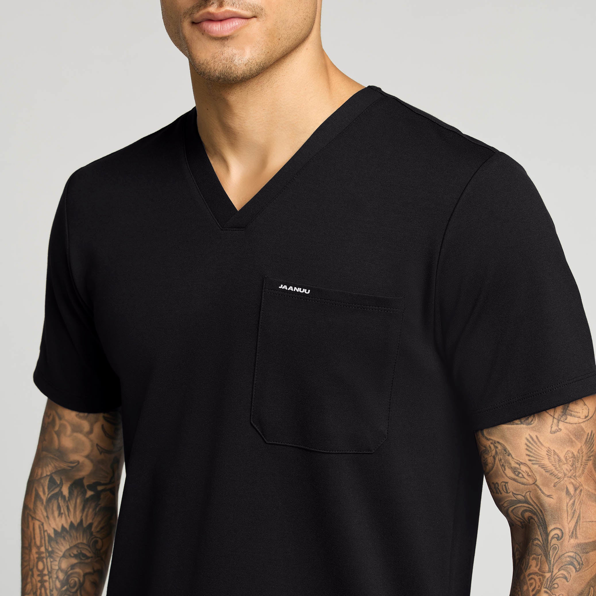 Asher Slim UltraSOFT™ Scrub Top - Black - Image 5