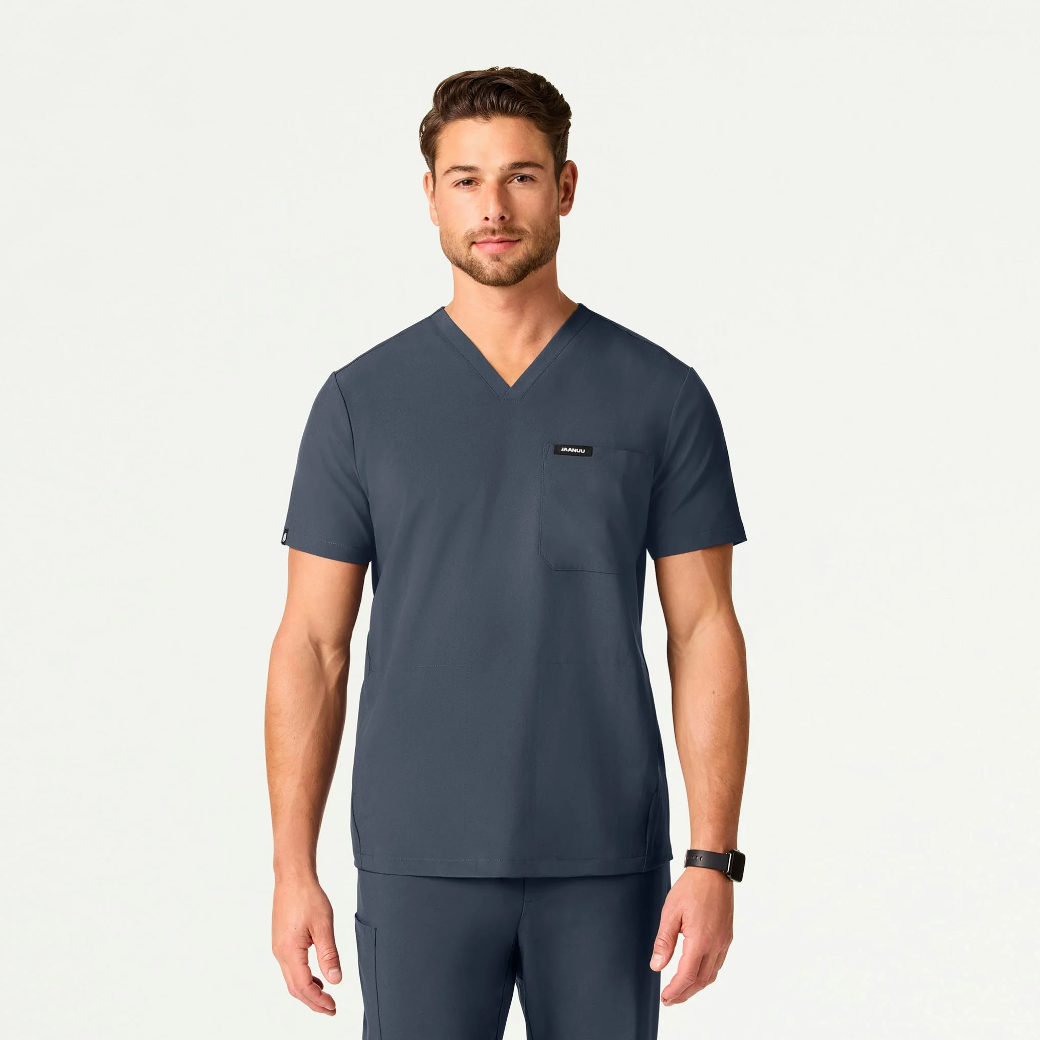 Bron UltraLITE™ 3-Pocket Scrub Top - Carbon Gray
