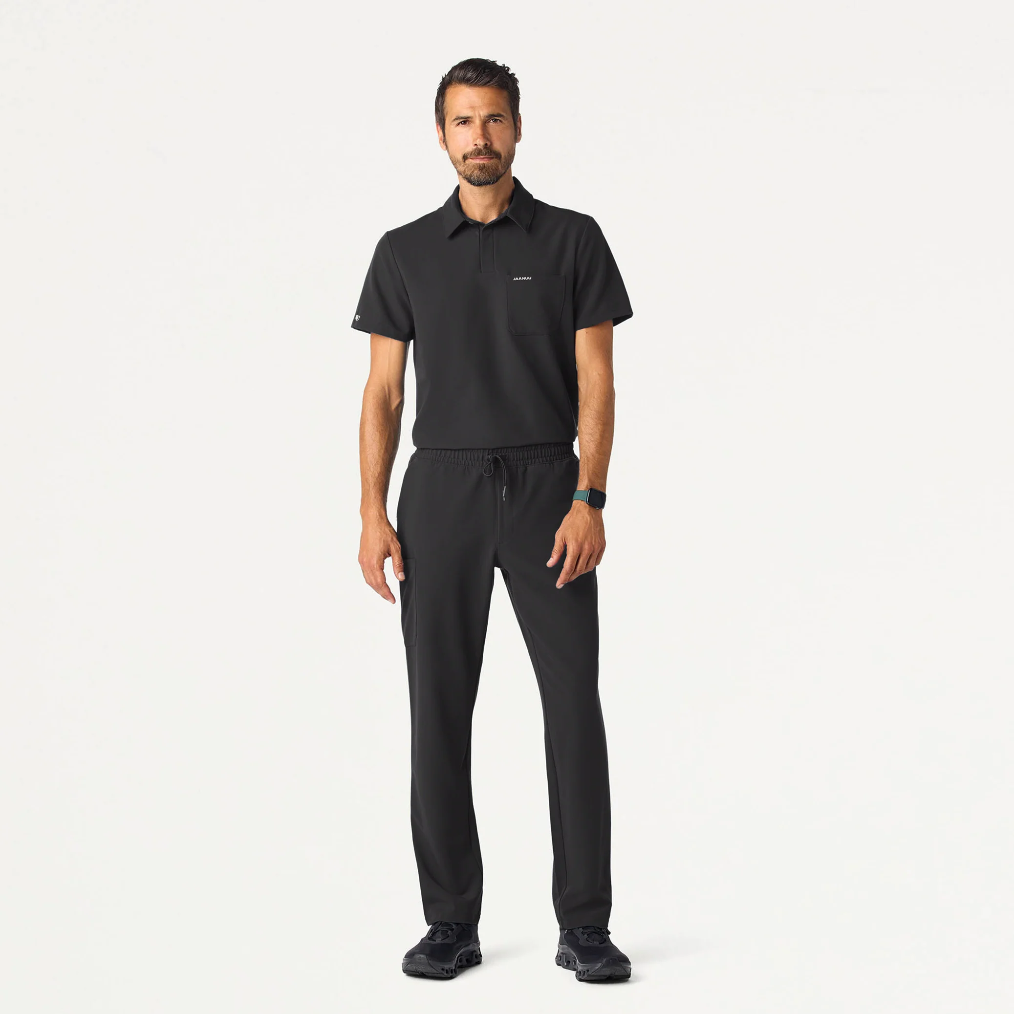 Calderon Polo Scrub Top - Charcoal - Image 2