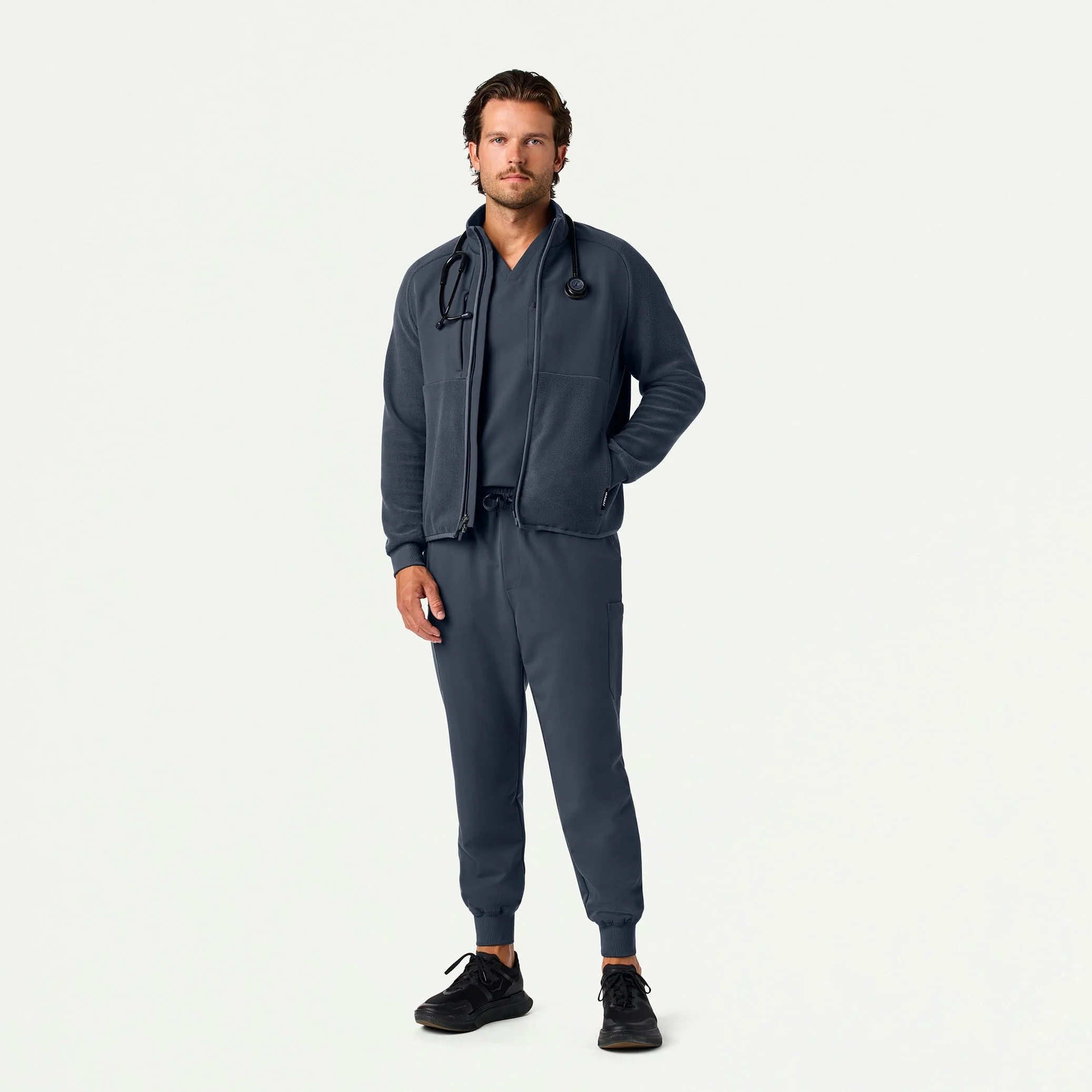 Cloud Hybrid Fleece Jacket - Carbon Gray - Image 3