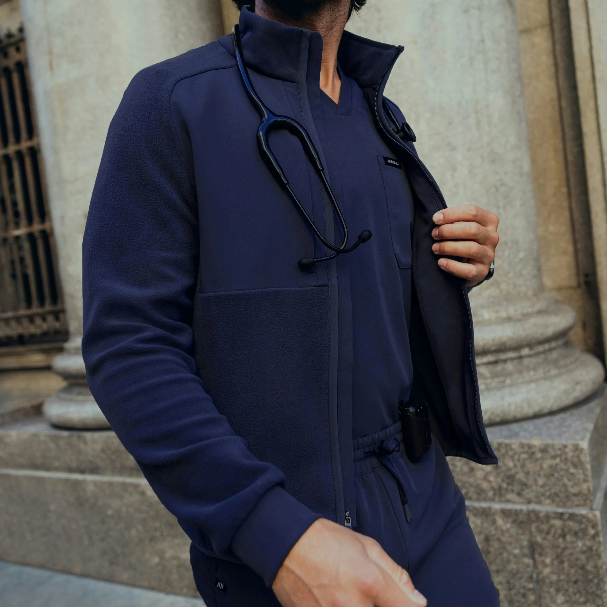 Cloud Hybrid Fleece Jacket - Midnight Navy - Image 2