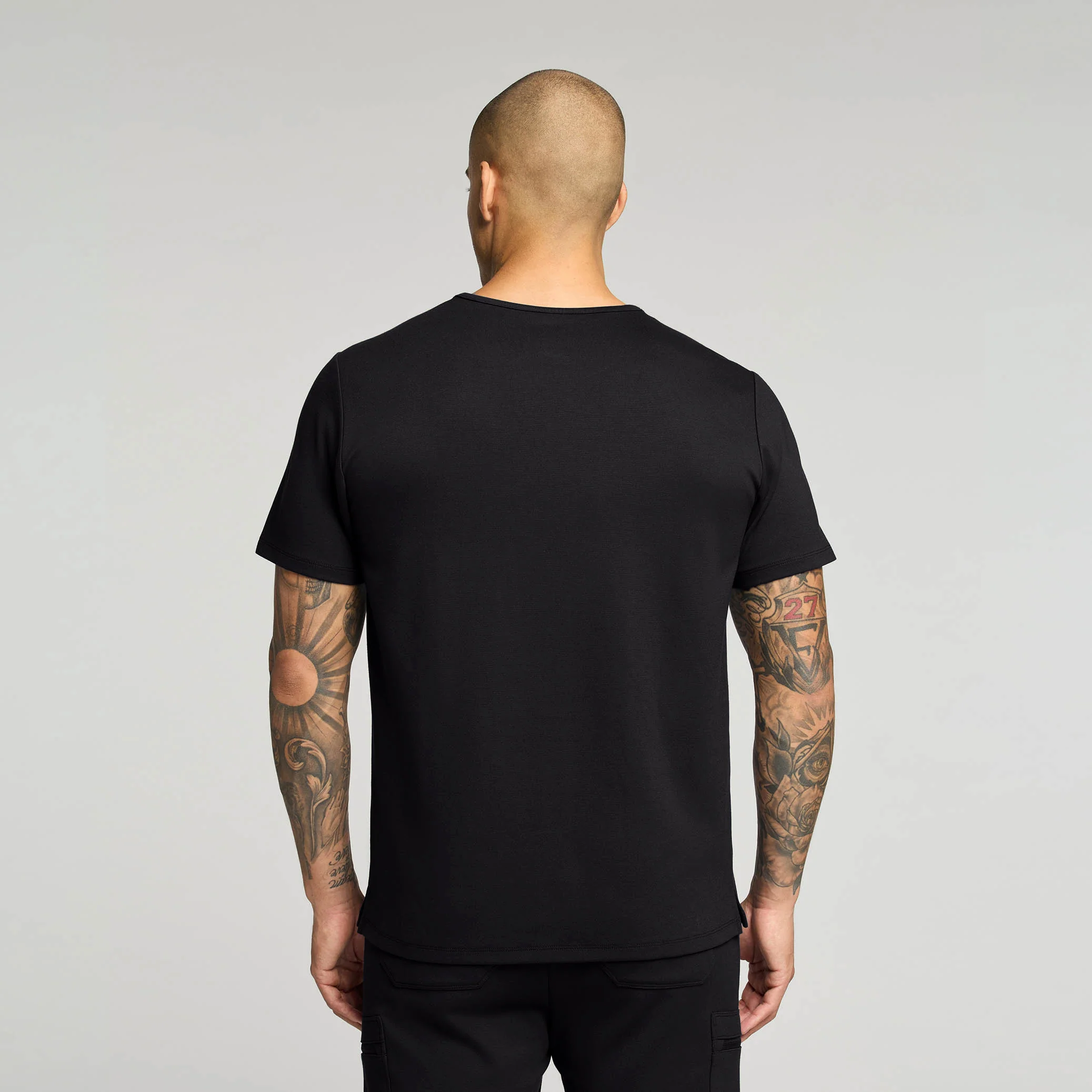 Finn Crewneck UltraSOFT Scrub Top - Black - Image 3