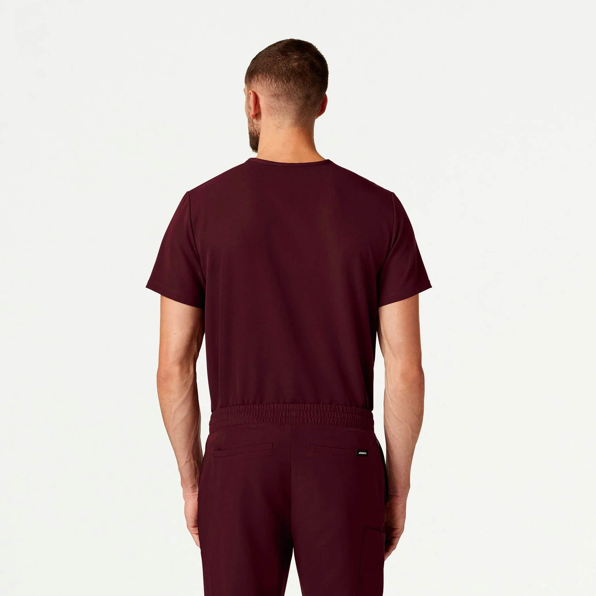 Holmes Everyday 1-Pocket Scrub Top - Burgundy - Image 3