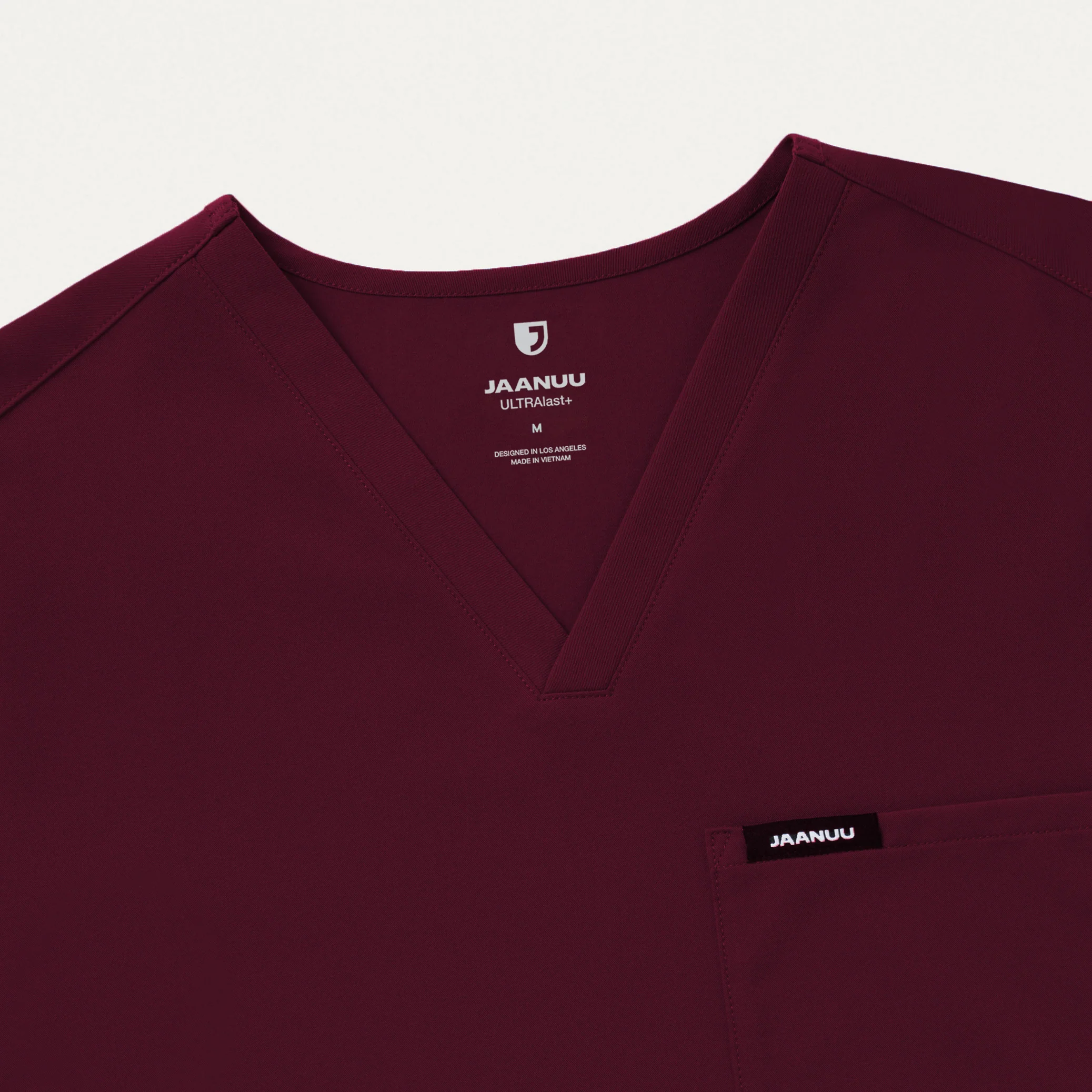 Holmes Everyday 1-Pocket Scrub Top - Burgundy - Image 5