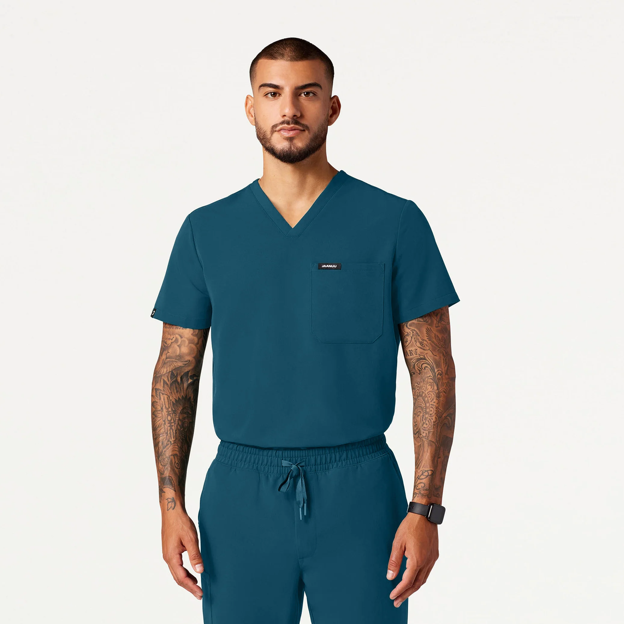 Holmes Everyday 1-Pocket Scrub Top - Caribbean Blue