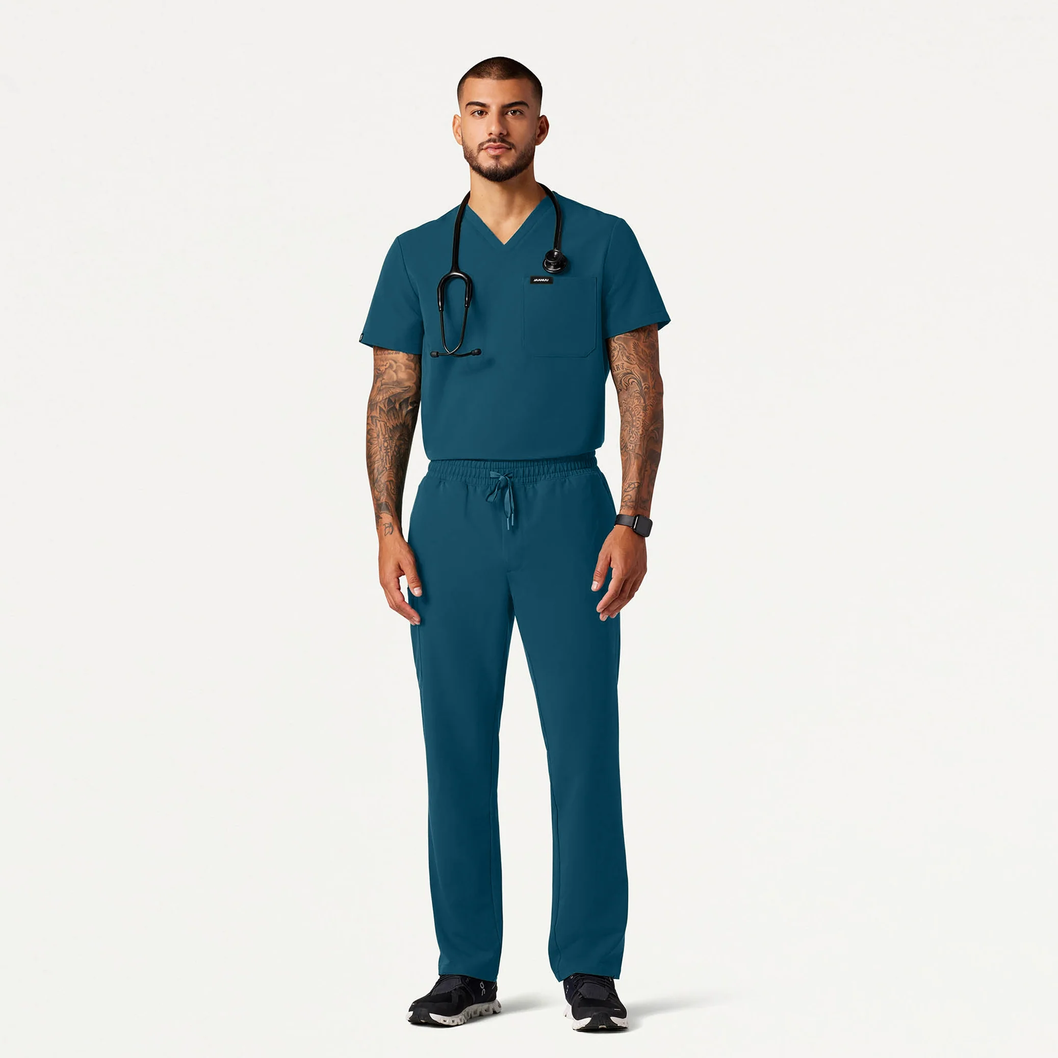 Holmes Everyday 1-Pocket Scrub Top - Caribbean Blue - Image 2