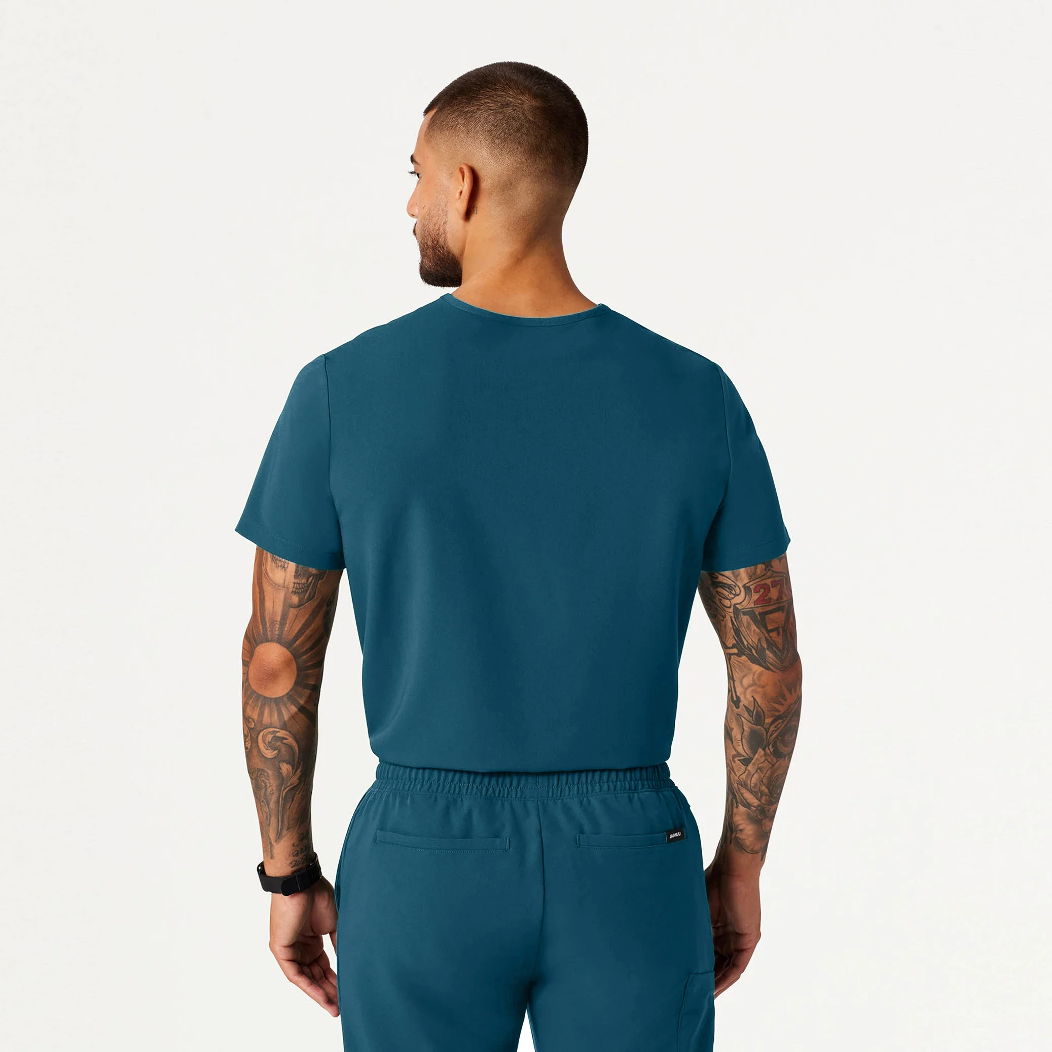 Holmes Everyday 1-Pocket Scrub Top - Caribbean Blue - Image 3