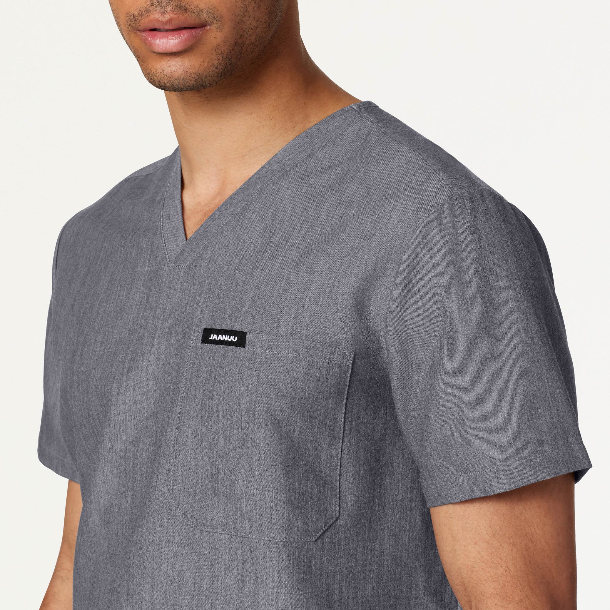 Holmes Everyday 1-Pocket Scrub Top - Heather Gray - Image 4