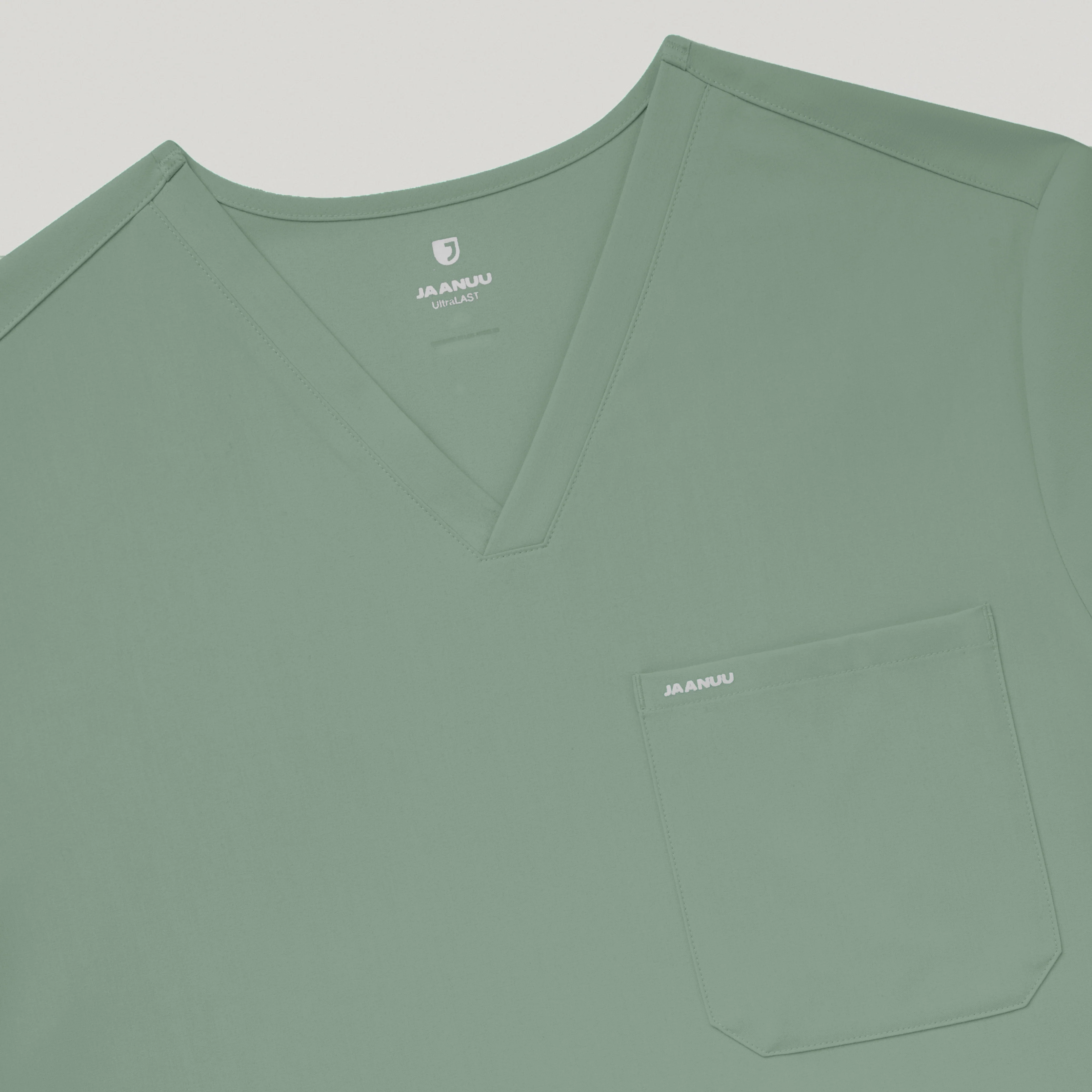 Holmes Everyday 1-Pocket Scrub Top - Sage - Image 4