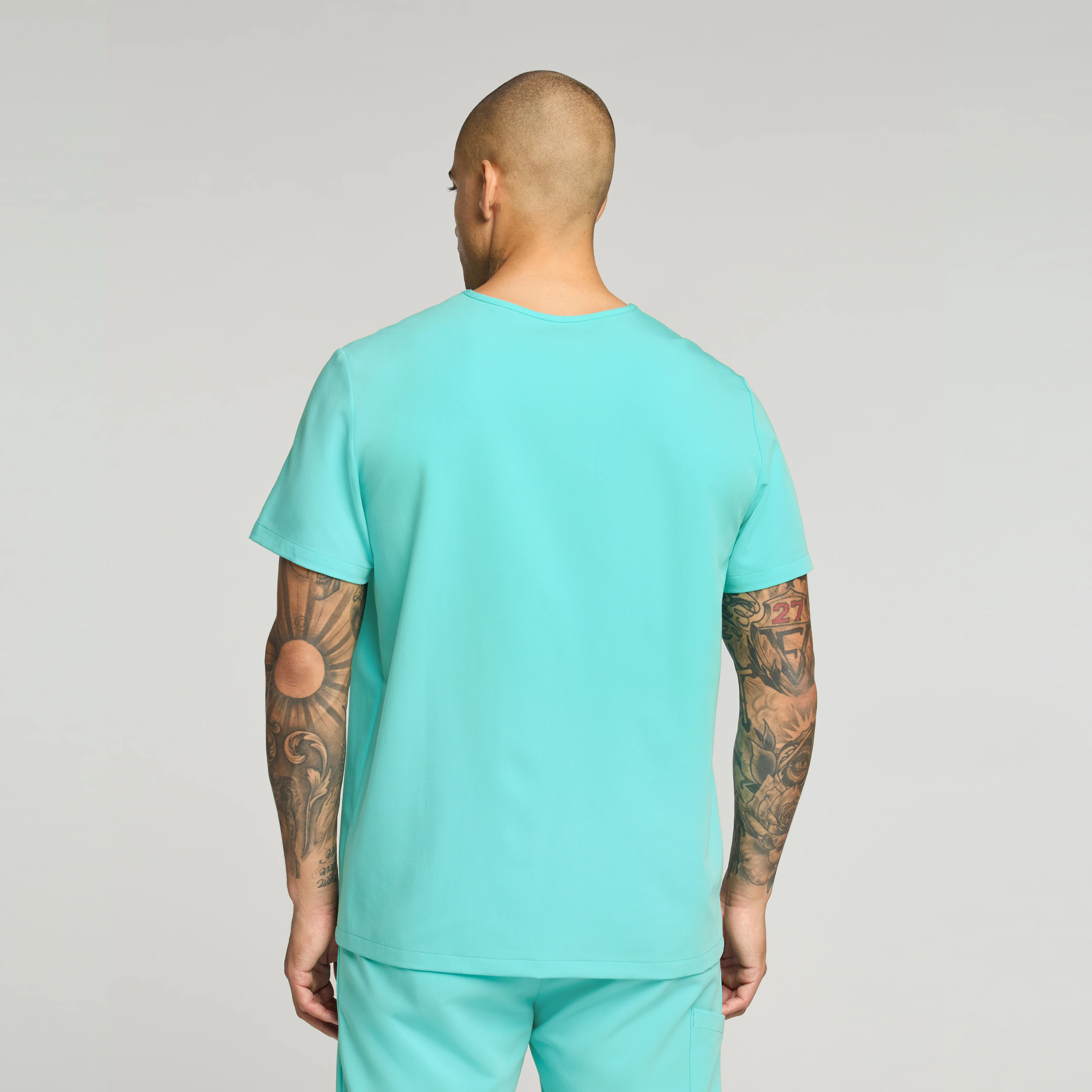Holmes Everyday 1-Pocket Scrub Top - Surf - Image 4