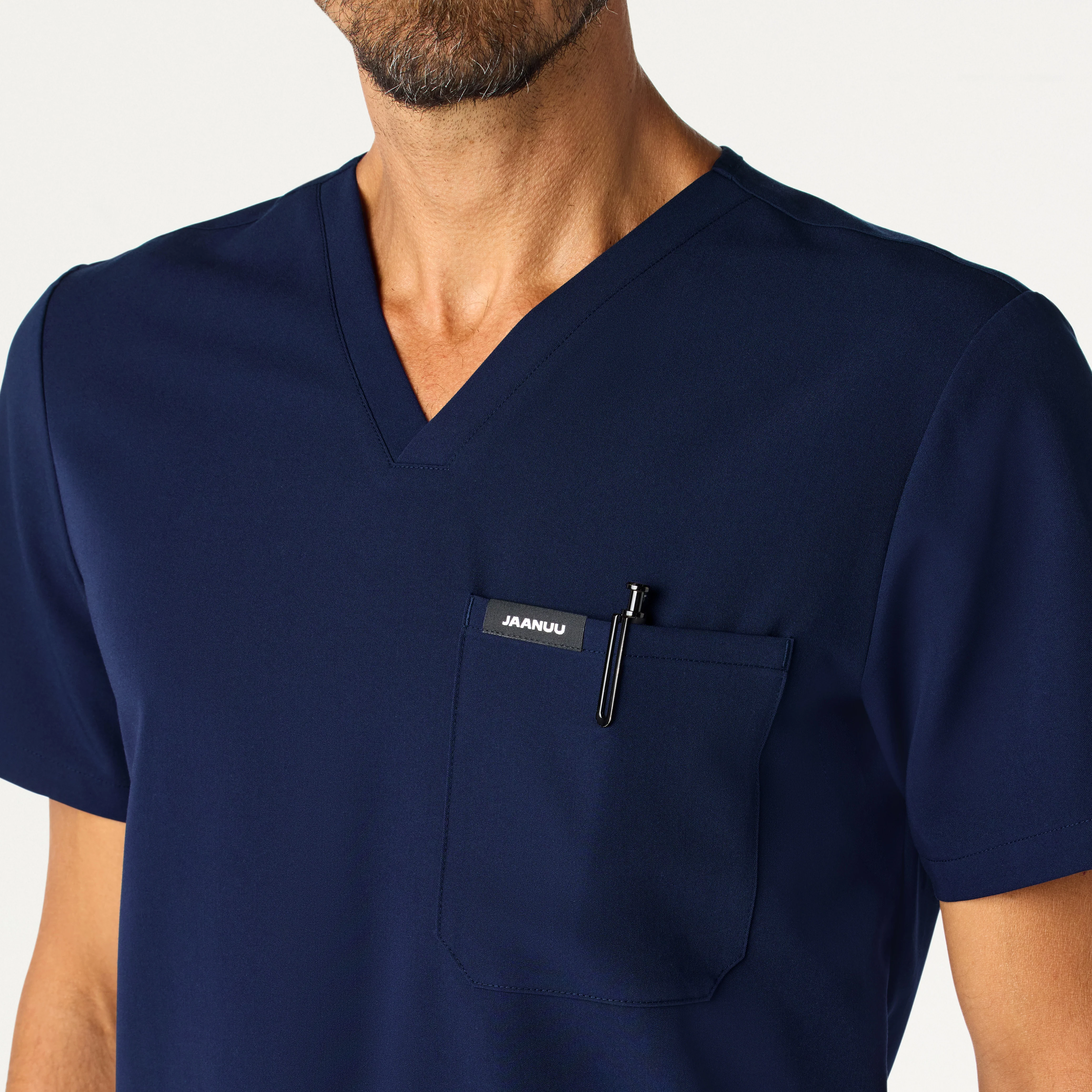 Holmes Slim Everyday 1-Pocket Scrub Top - Midnight Navy - Image 6