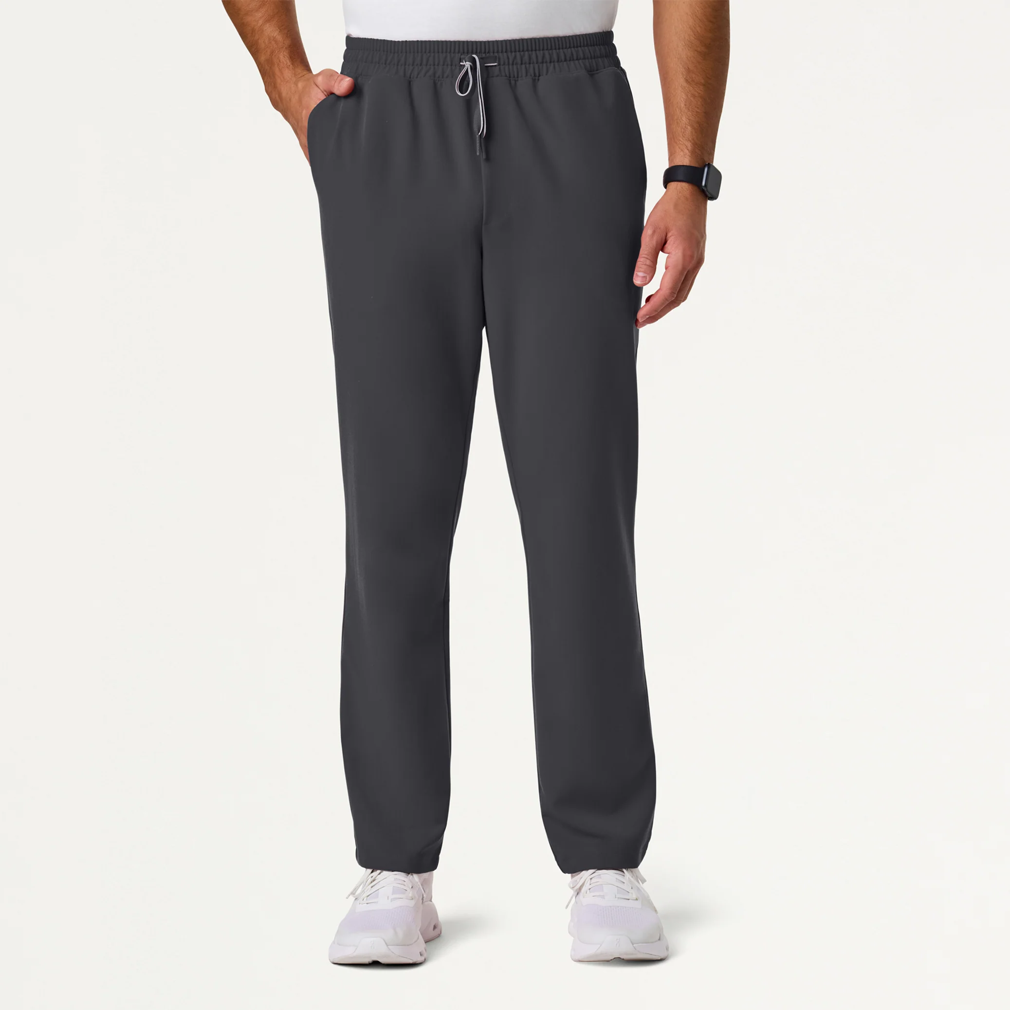 Jaanuu UltraLAST™ Essential Performance Men's 5-Pocket Scrub Set - Pewter - Image 4