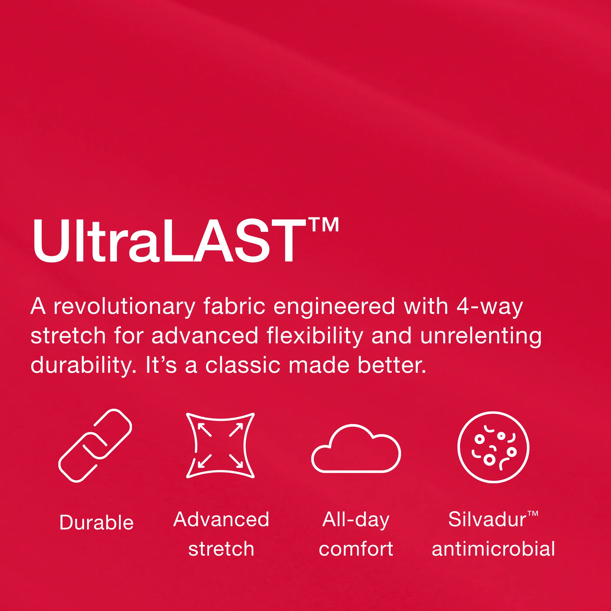 Jaanuu UltraLAST™ Essential Performance Men's 5-Pocket Scrub Set - Red - Image 7
