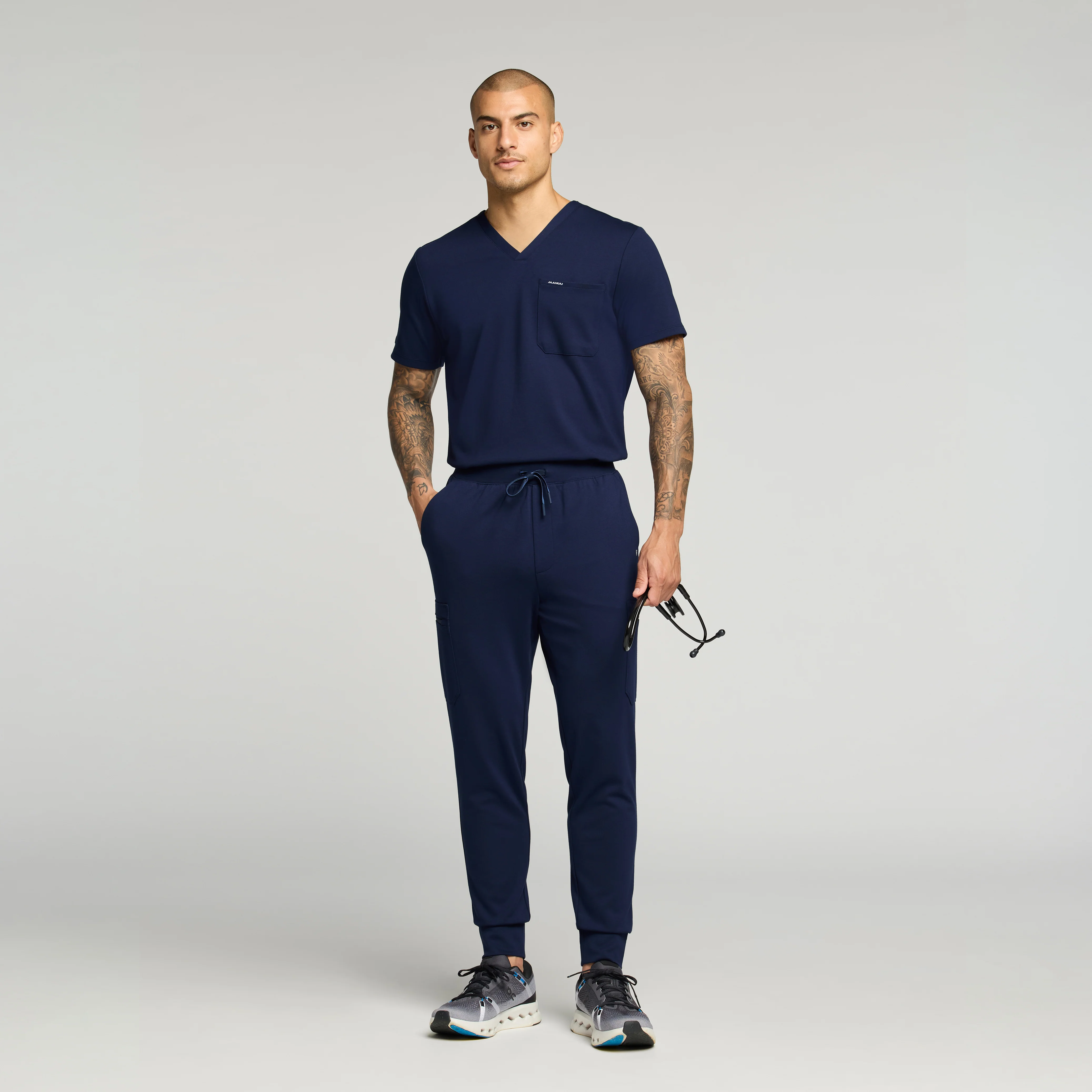 Ollie Slim UltraSOFT™ Cargo Scrub Jogger - Midnight Navy - Image 2