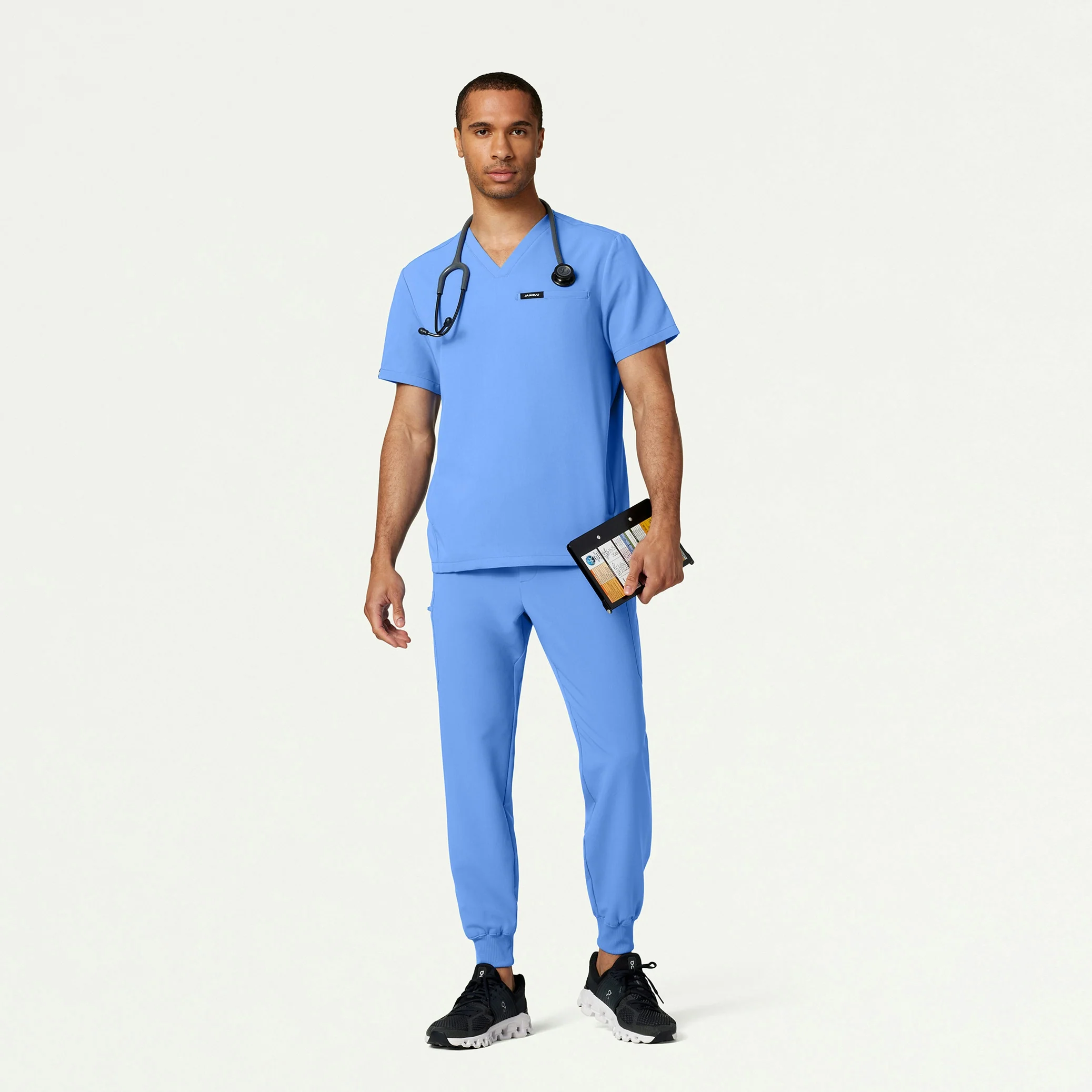 Osmo 8-Pocket Scrub Jogger - Ceil Blue - Image 3