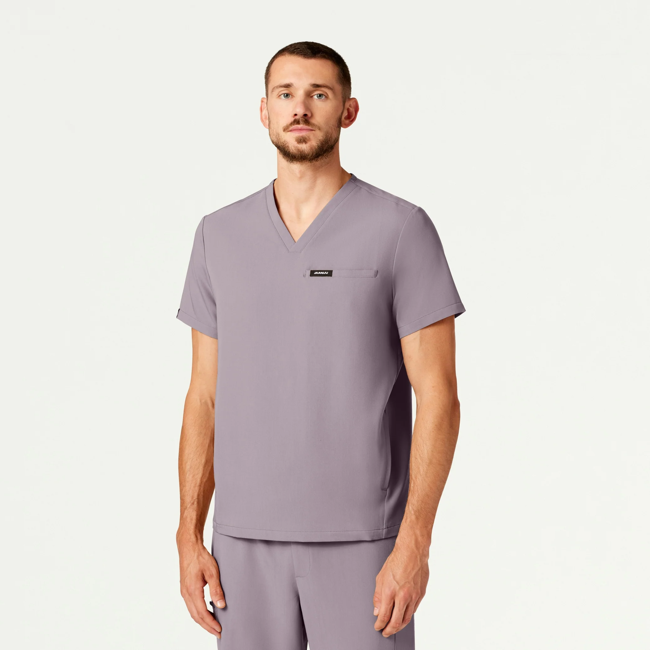 Platt 3-Pocket Scrub Top - Chrome