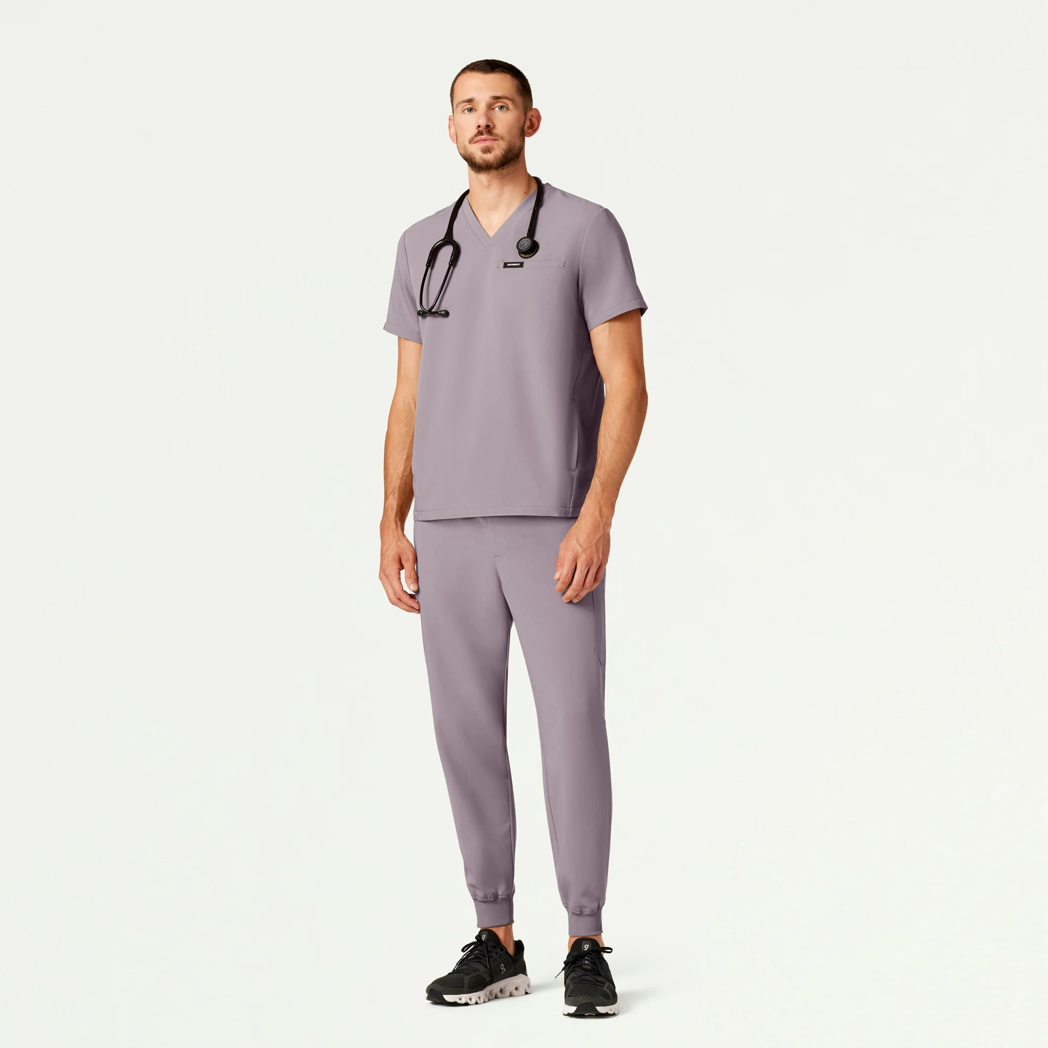 Platt 3-Pocket Scrub Top - Chrome - Image 3