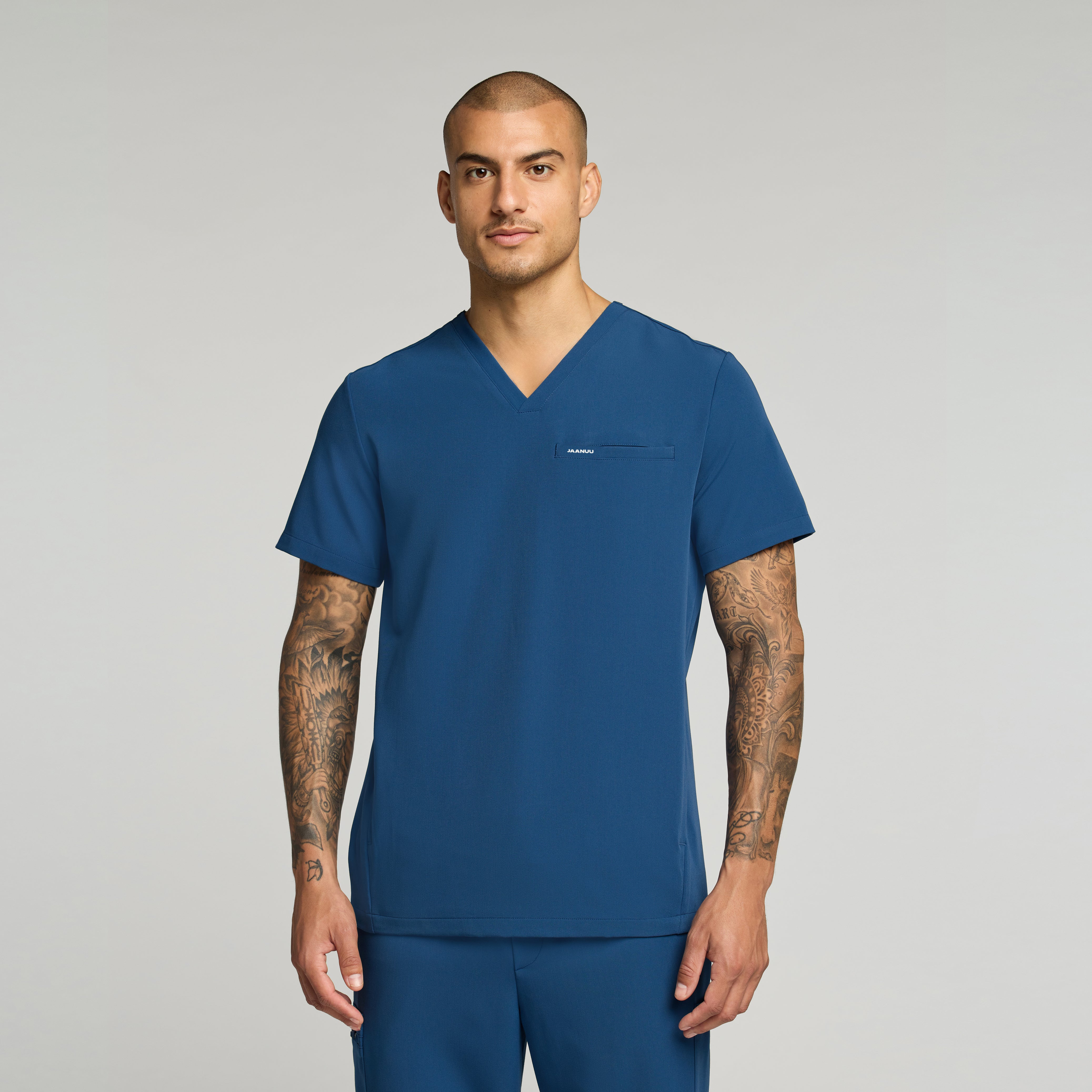 Platt 3-Pocket Scrub Top - Ocean