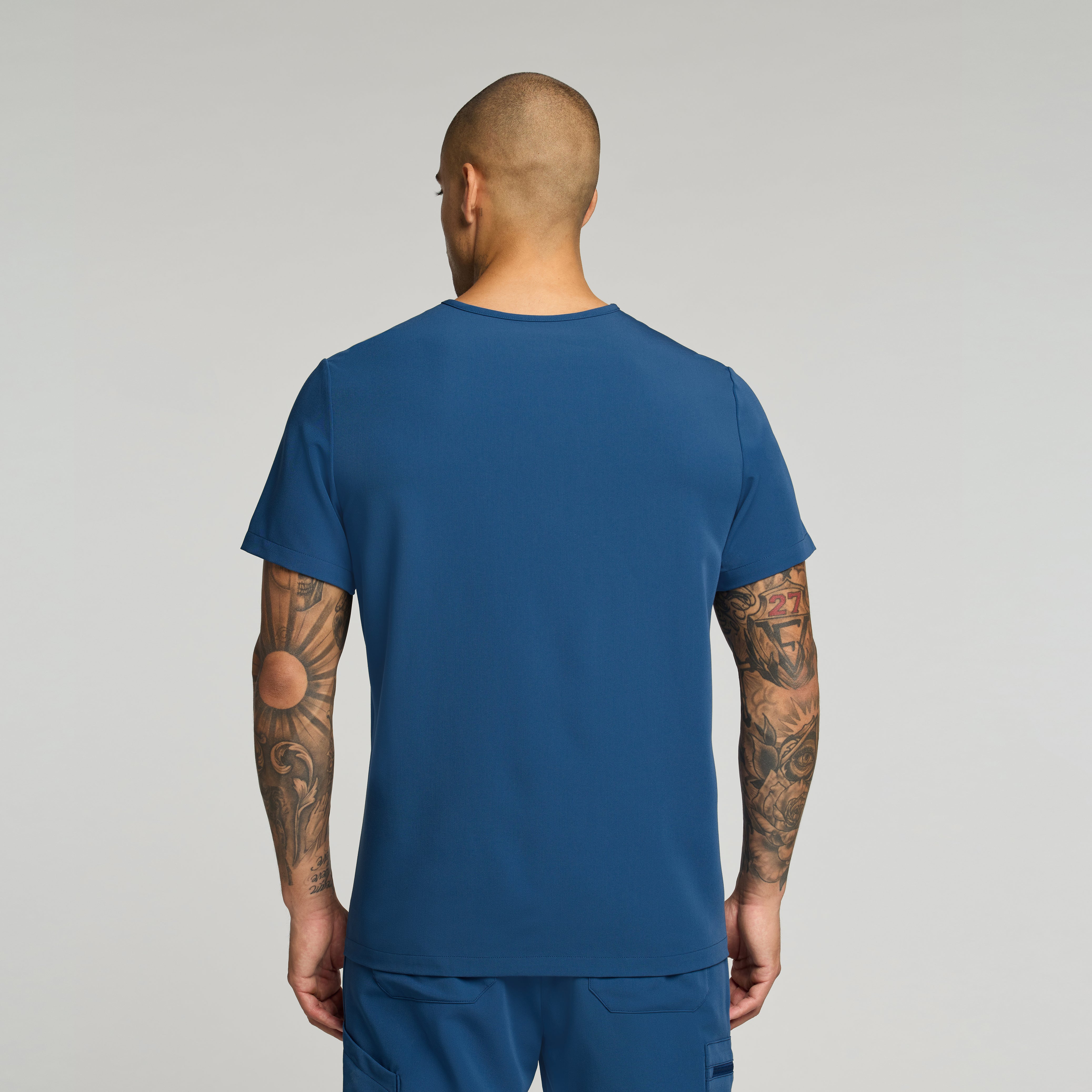 Platt 3-Pocket Scrub Top - Ocean - Image 4