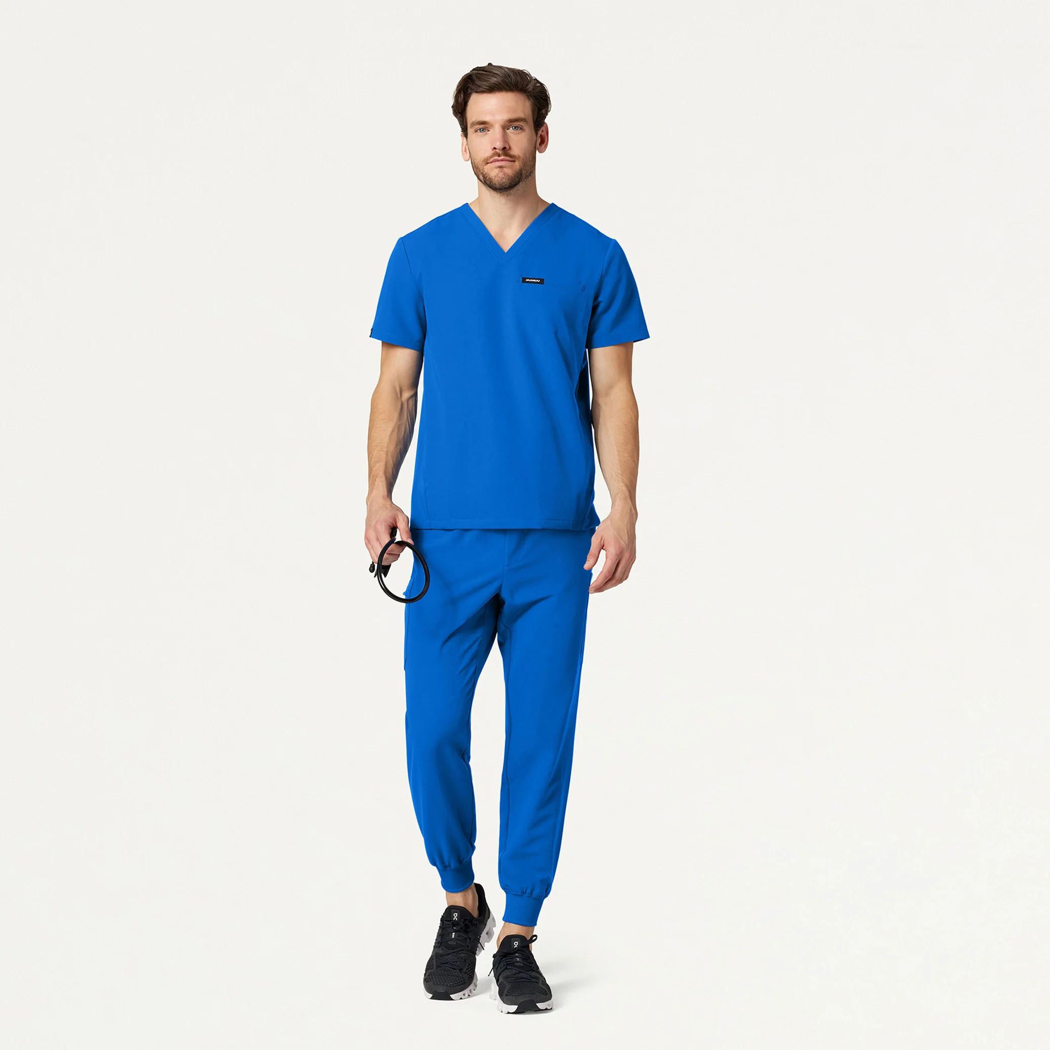 Platt 3-Pocket Scrub Top - Royal Blue - Image 2