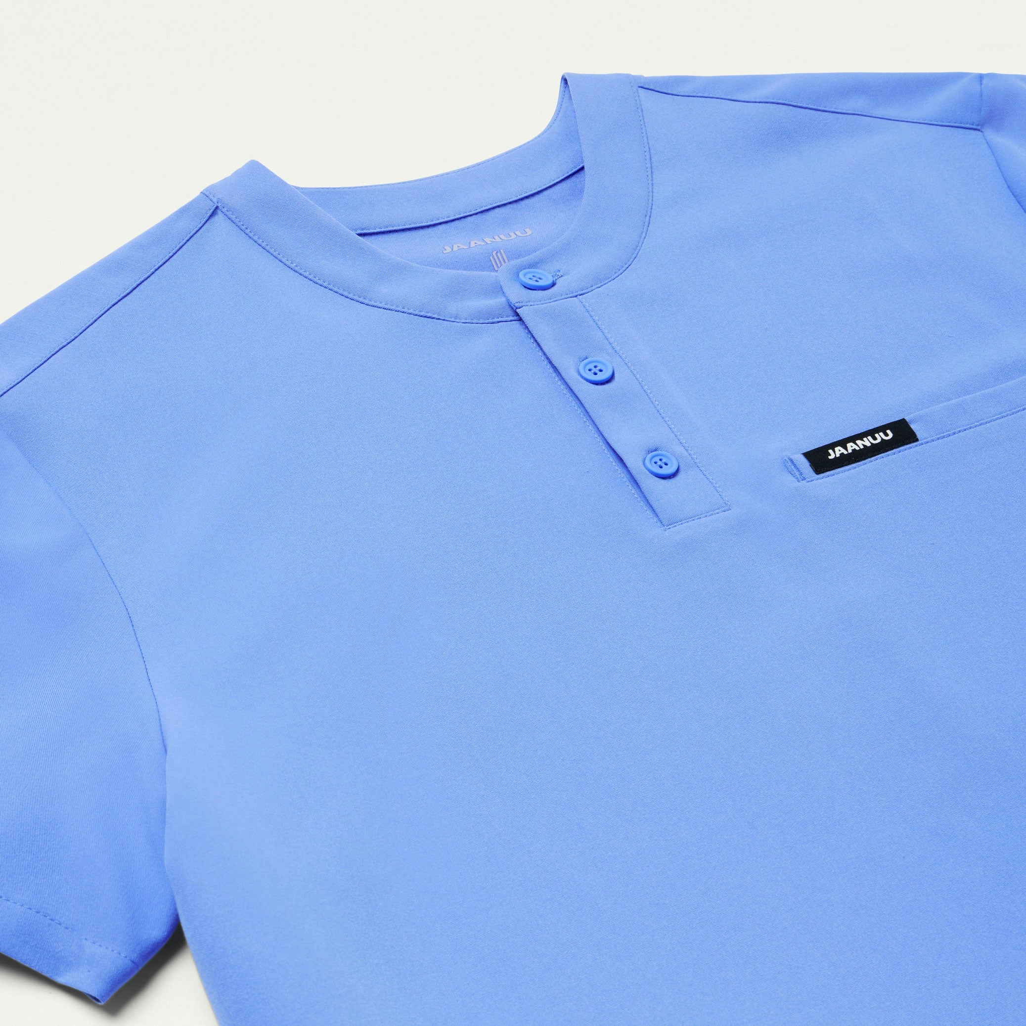 Reeve Henley Scrub Top - Ceil Blue - Image 6