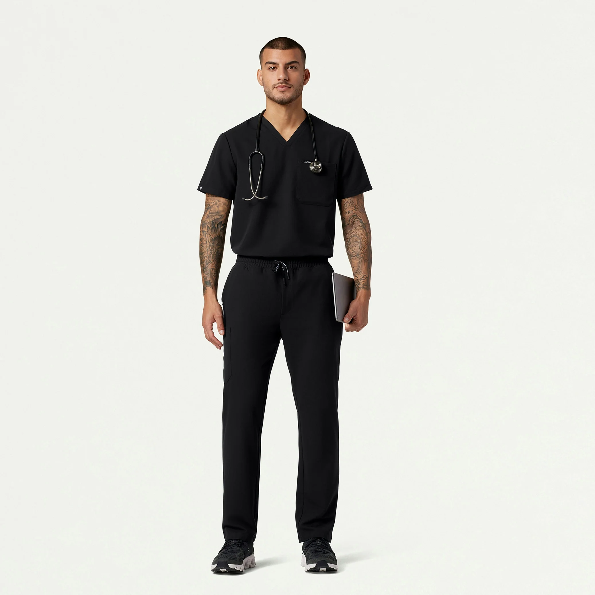 Rhodes Everyday Straight-Leg Scrub Pant - Black - Image 2