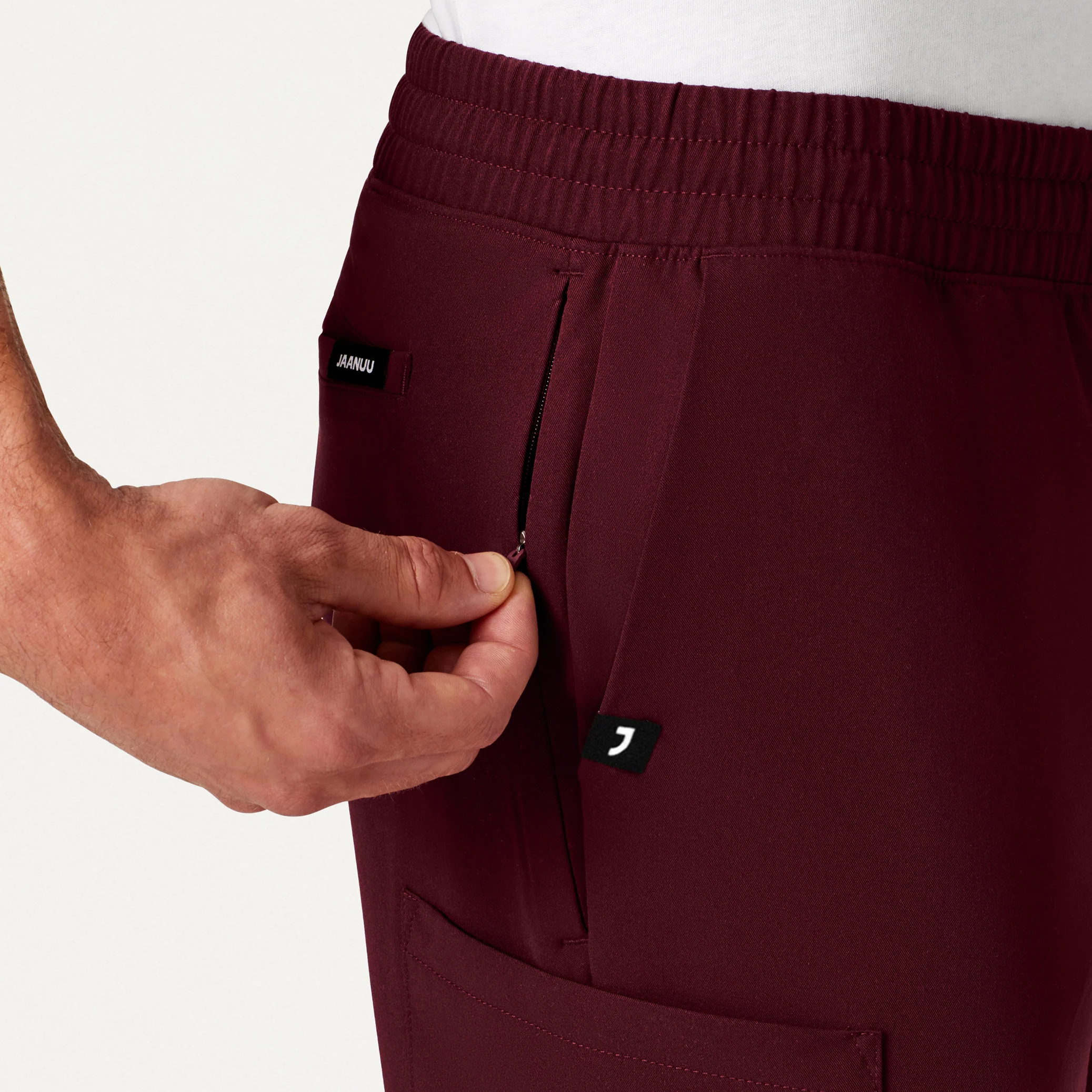 Rhodes Everyday Straight-Leg Scrub Pant - Burgundy - Image 6