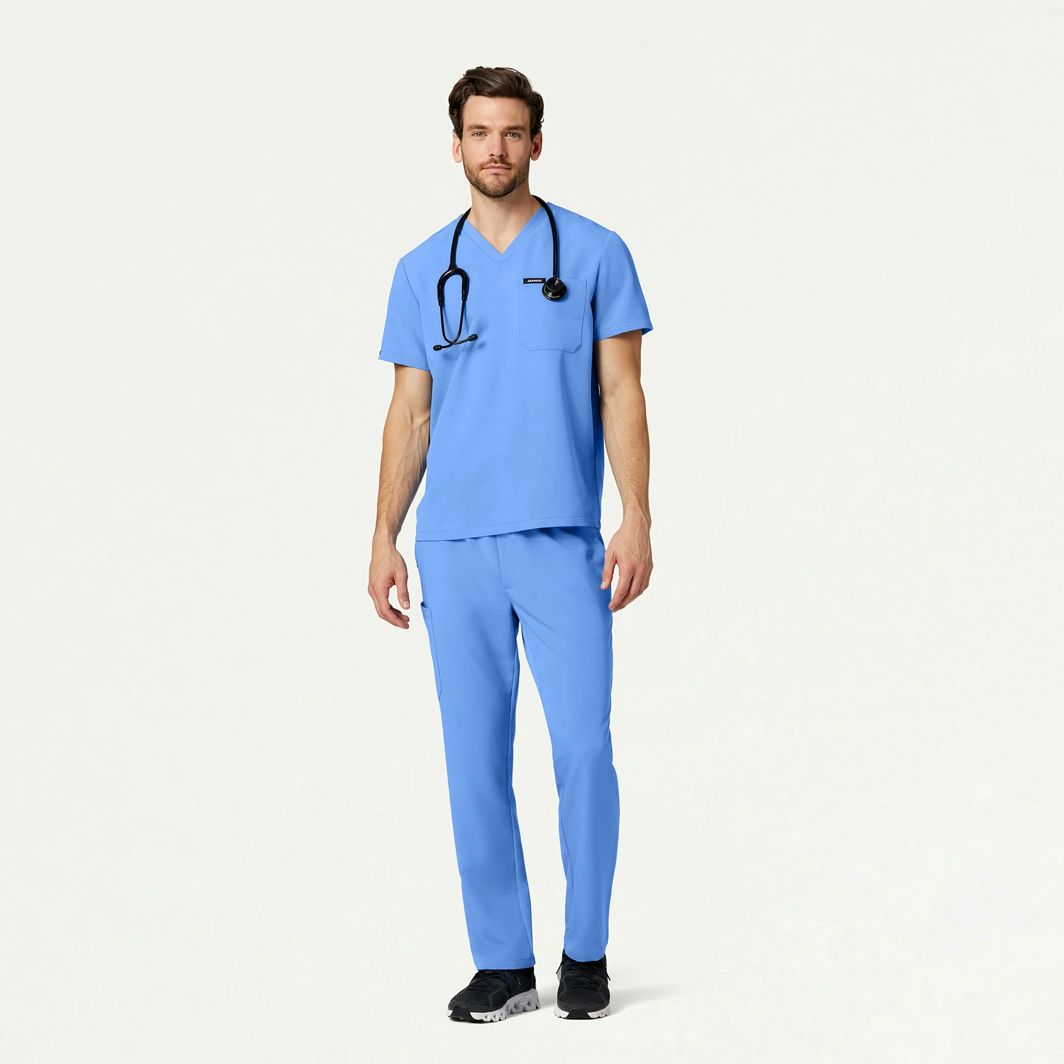 Rhodes Everyday Straight-Leg Scrub Pant - Ceil Blue - Image 2