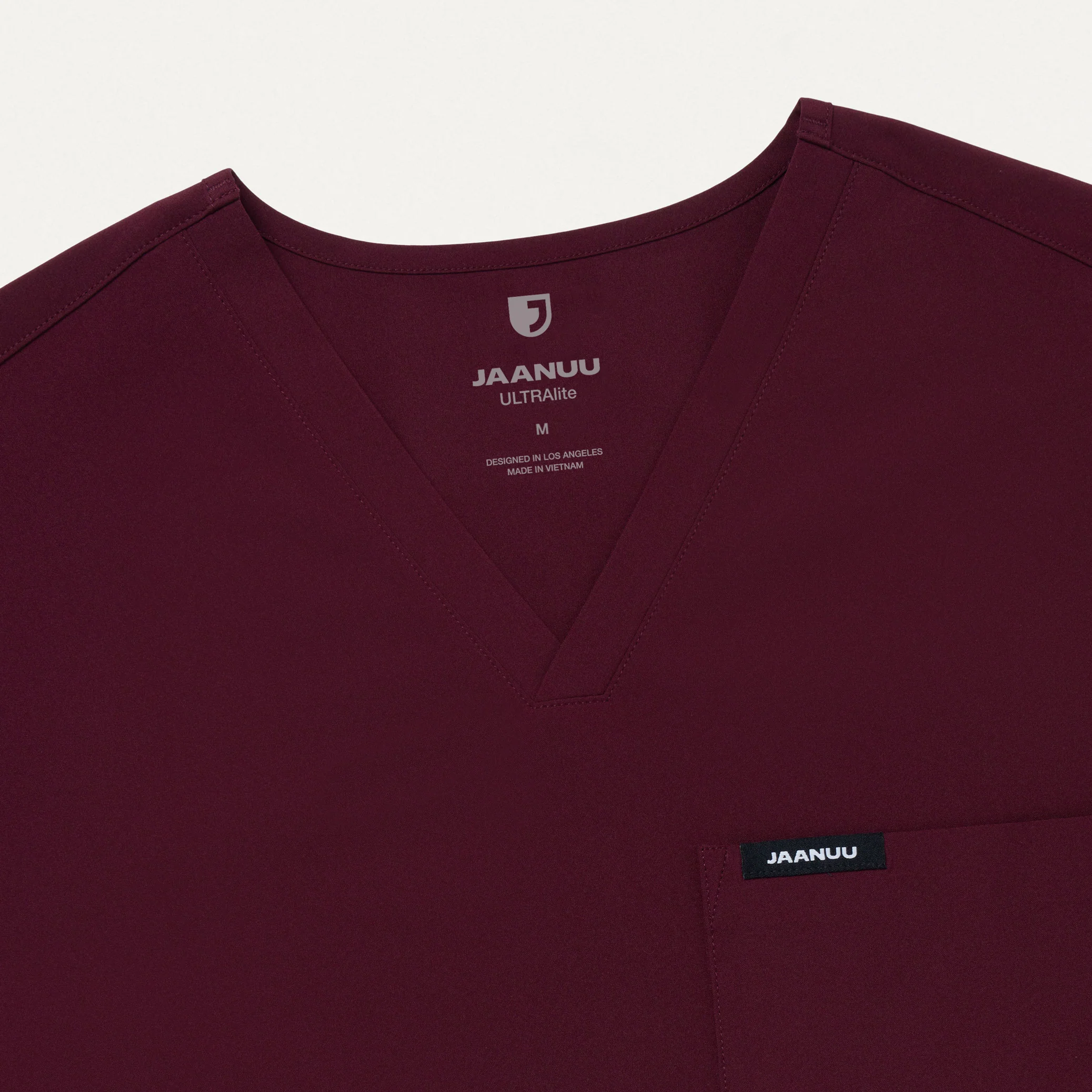 Rhys 1-Pocket Scrub Top - Burgundy - Image 5