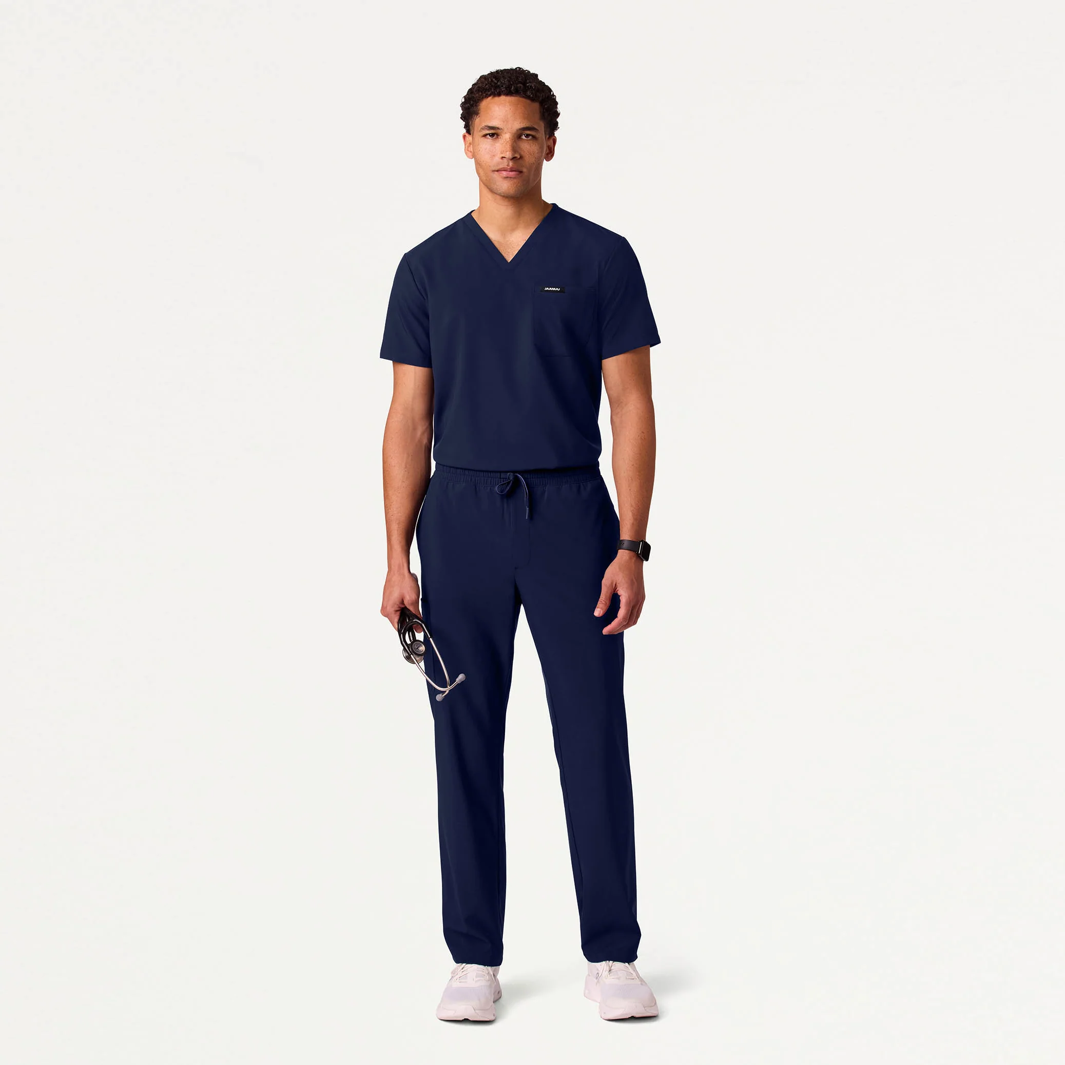 Rhys 1-Pocket Scrub Top - Midnight Navy - Image 2