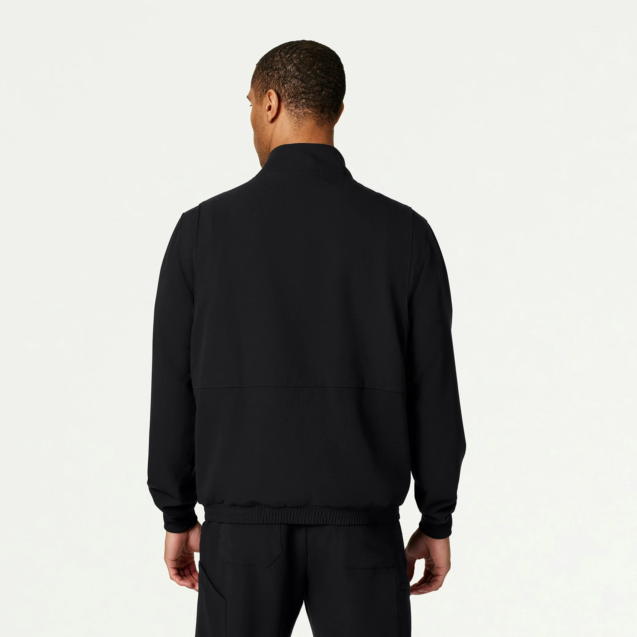 Wolfe Everyday 6-Pocket Scrub Jacket - Black - Image 3