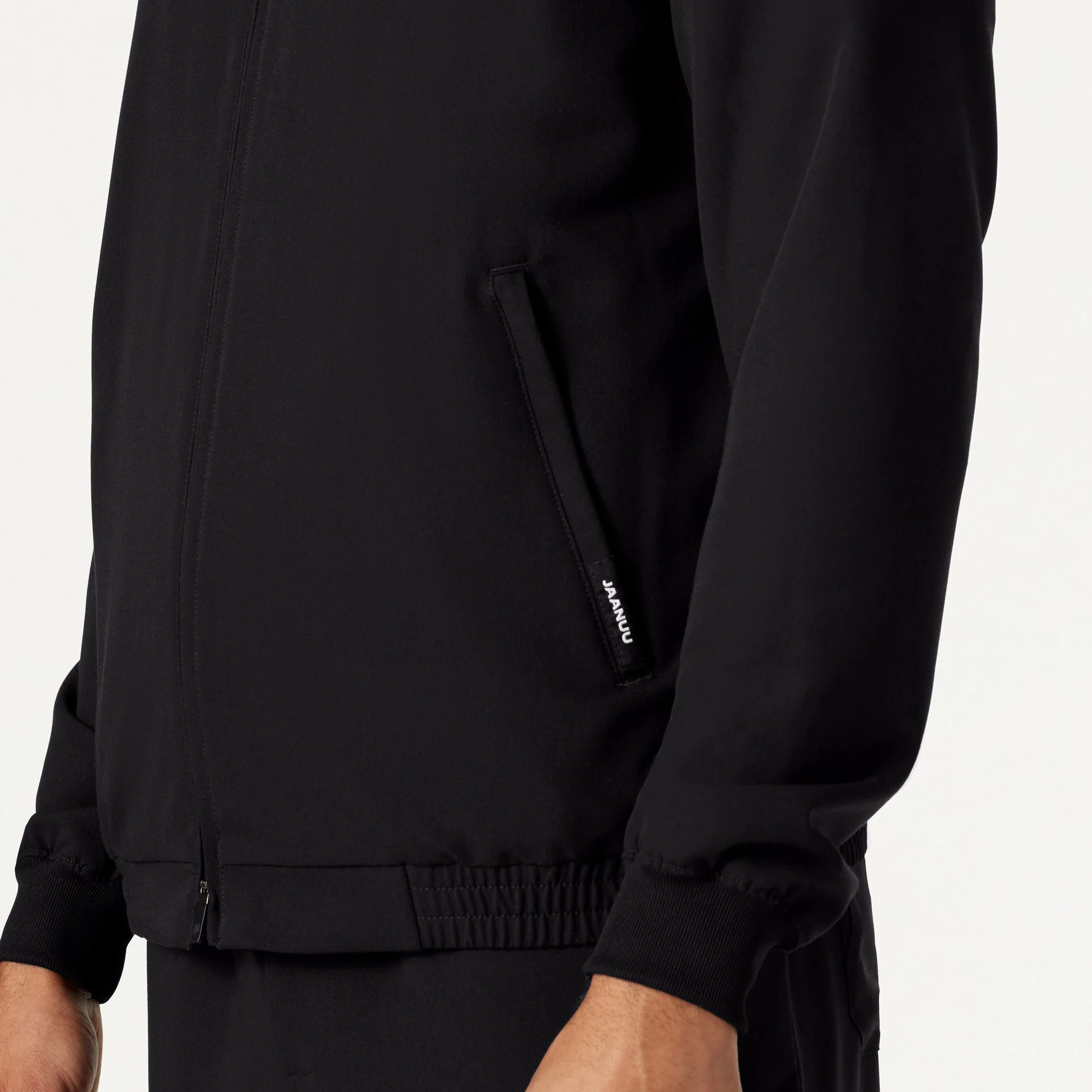 Wolfe Everyday 6-Pocket Scrub Jacket - Black - Image 5