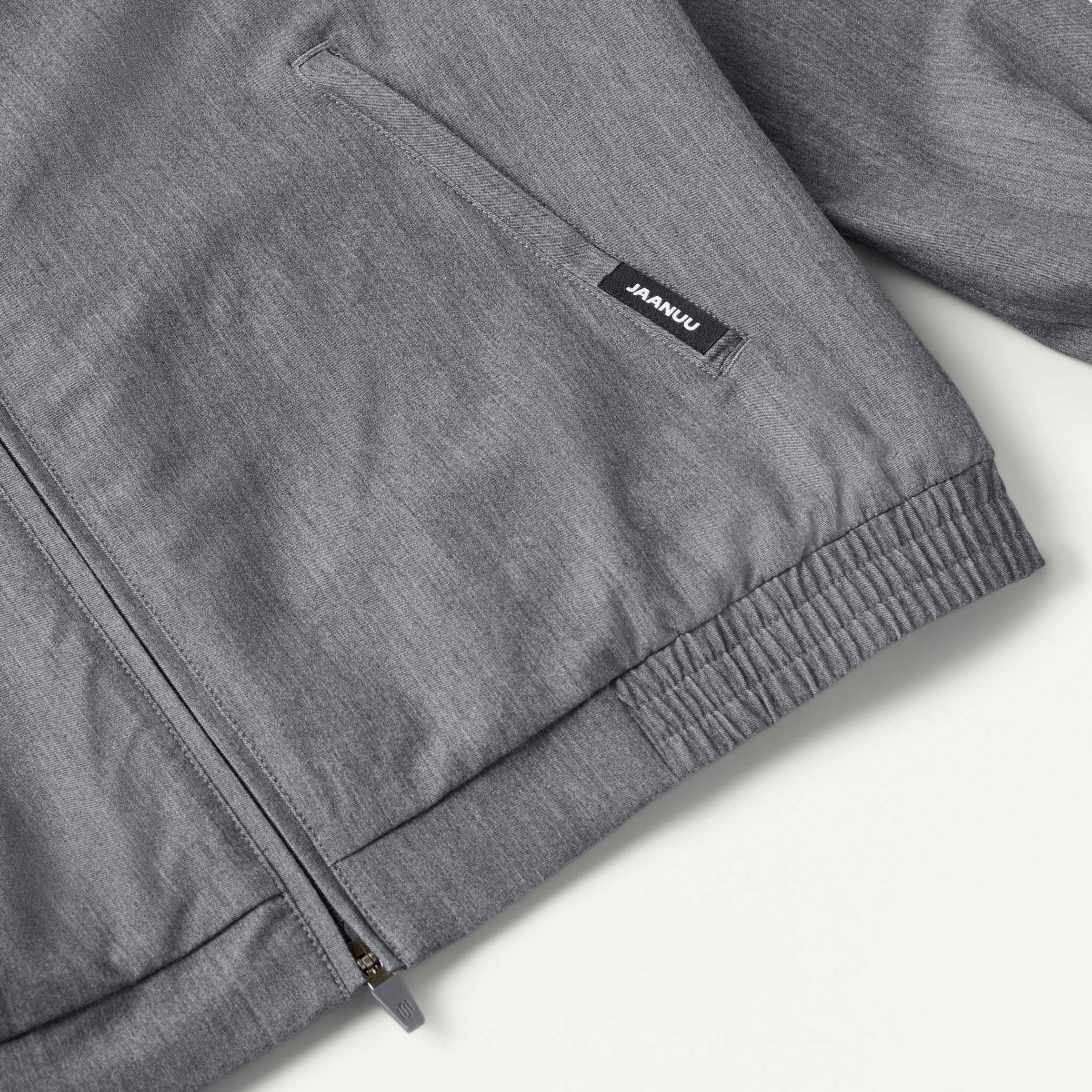 Wolfe Everyday 6-Pocket Scrub Jacket - Heather Gray - Image 7