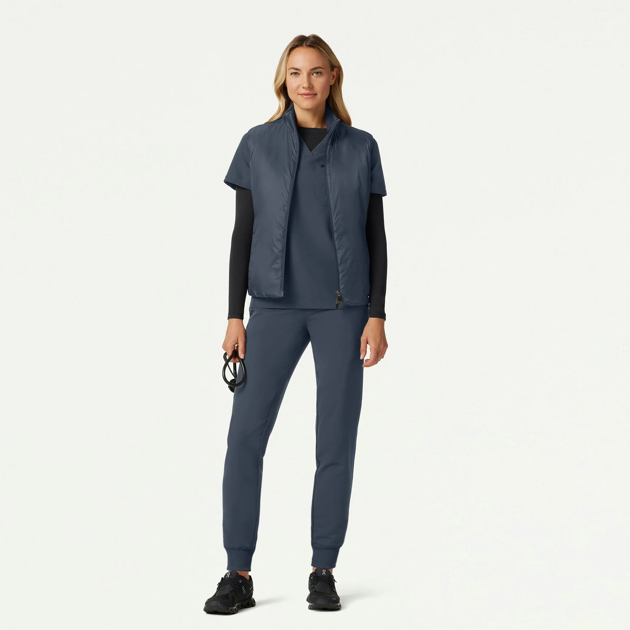 The Alex Tri-Layer Scrub Set - Carbon Gray
