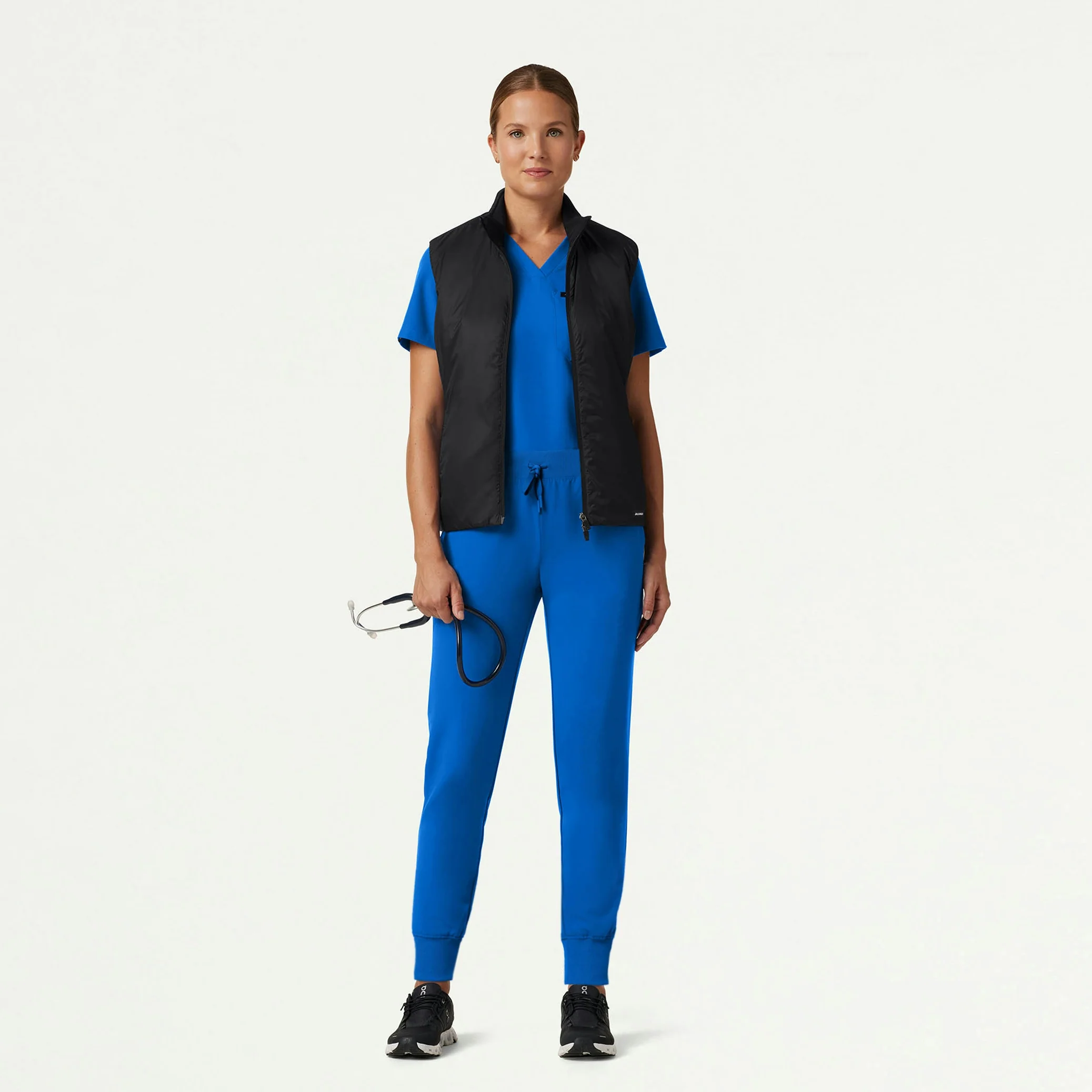 The Alex Vest Scrub Set - Royal Blue