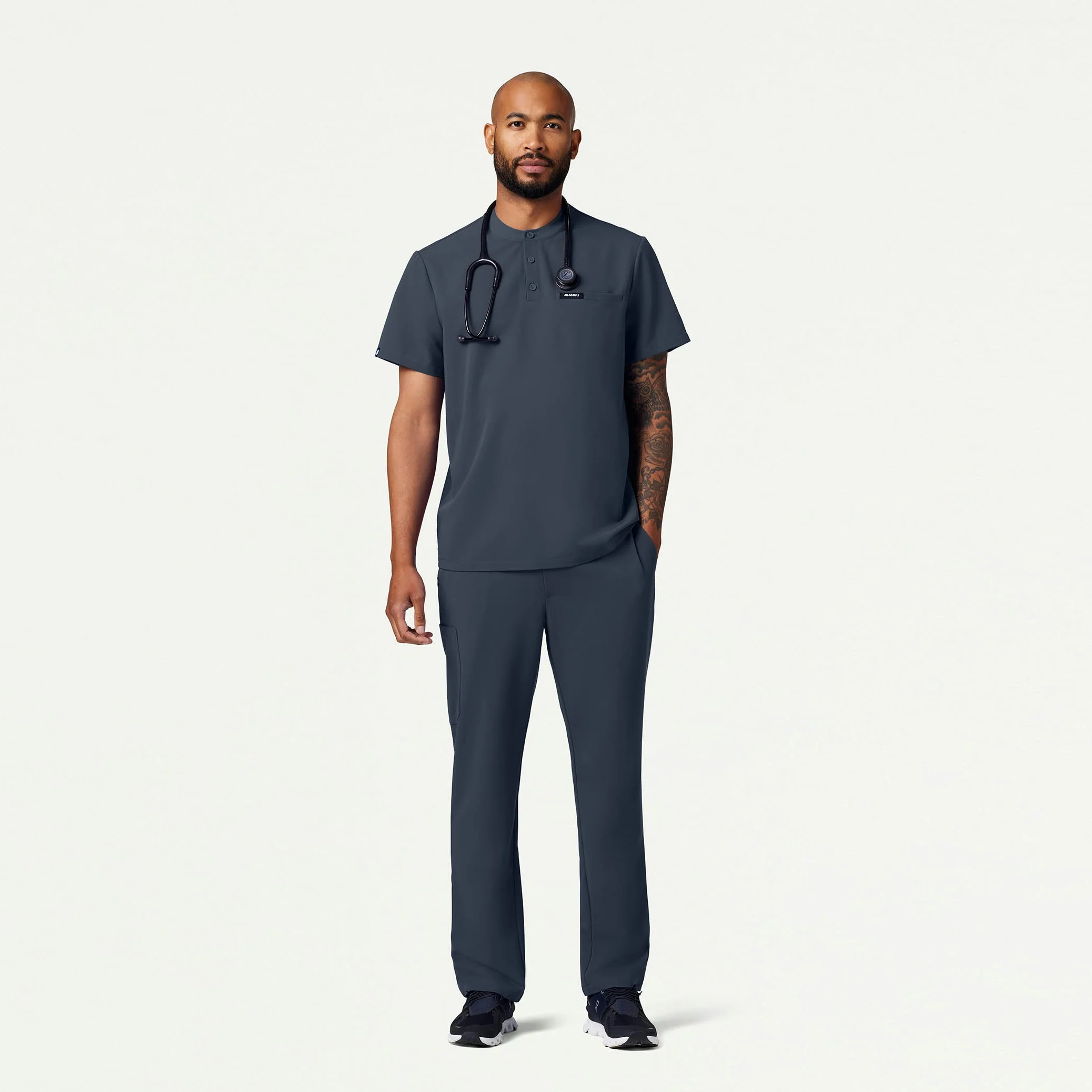 The Ander Essential Scrub Set - Carbon Gray