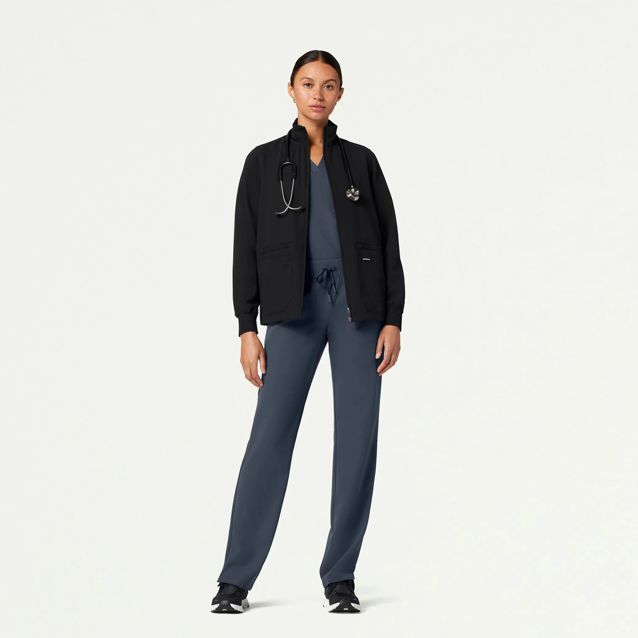 The Ava Jacket Scrub Set - Royal Blue
