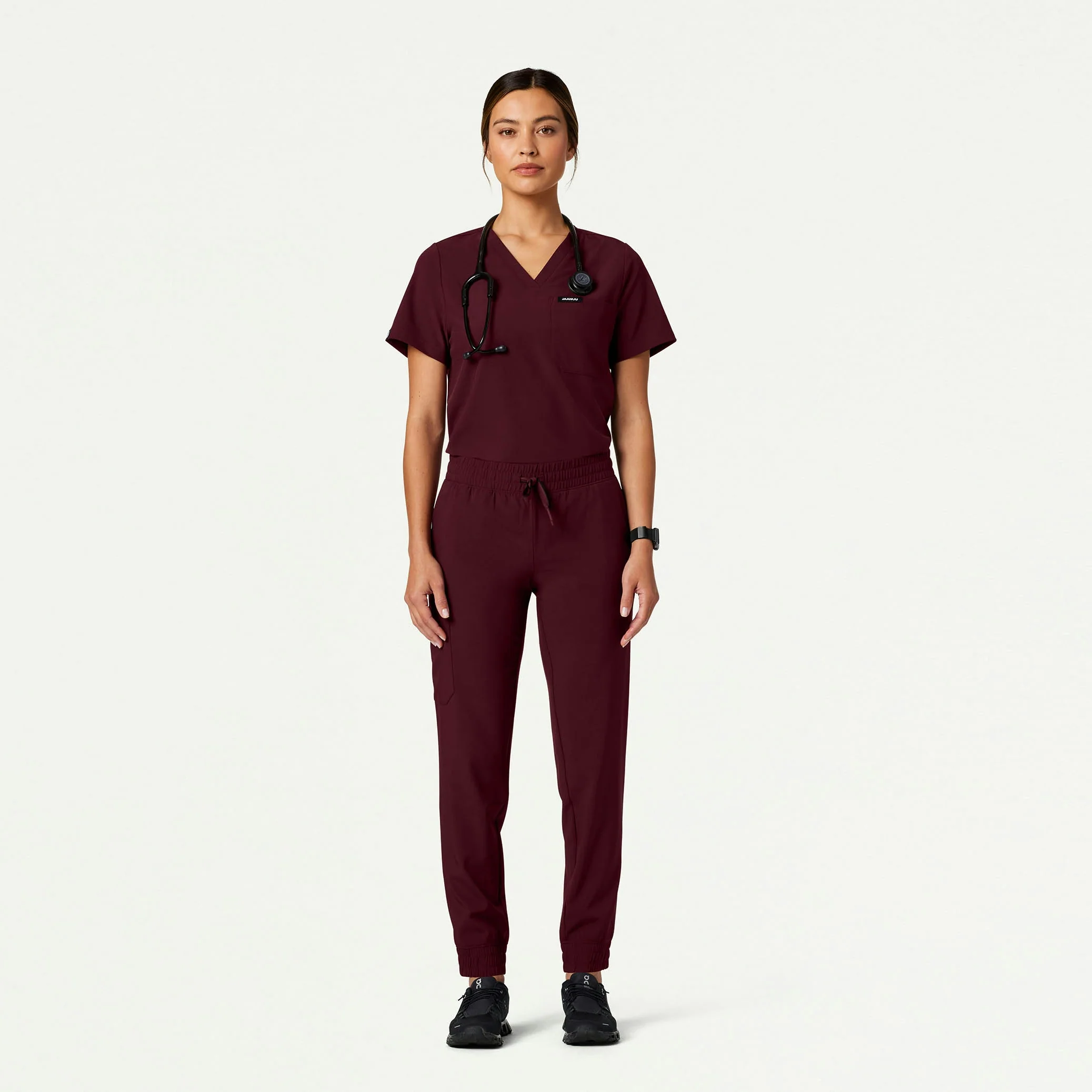 The Cali Essential Scrub Set - Burgundy