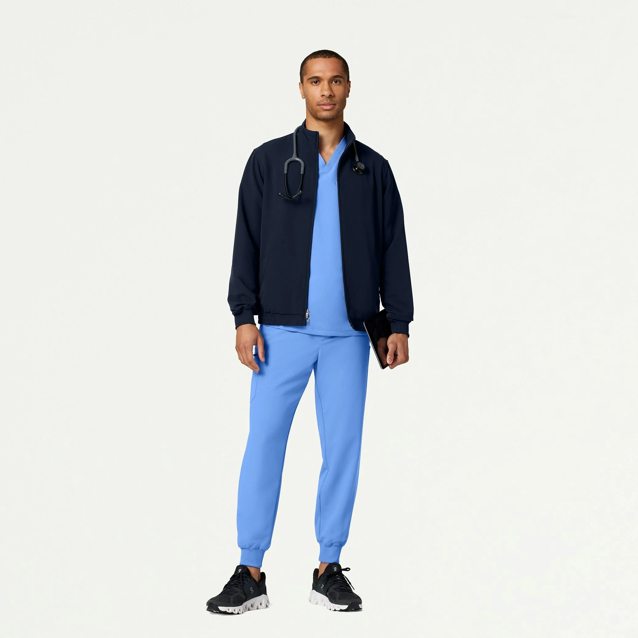 The Geiger Jacket Scrub Set - Midnight Navy