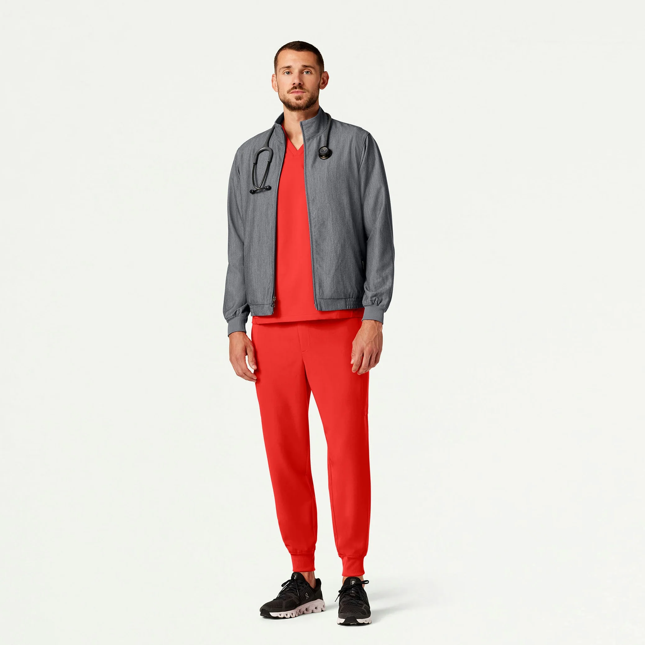 The Geiger Jacket Scrub Set - Solar Red - Image 2