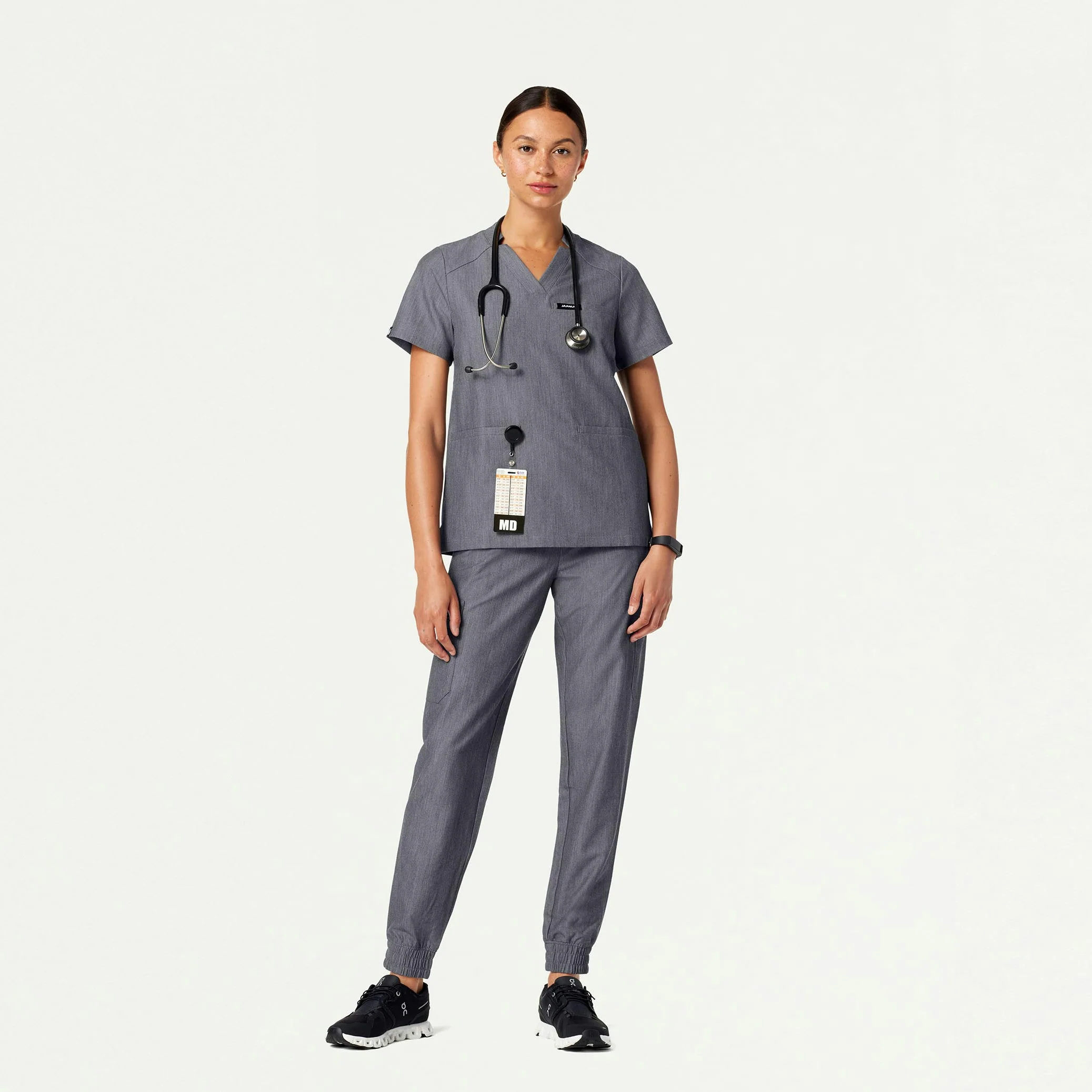 The Lavo Essential Scrub Set - Heather Gray