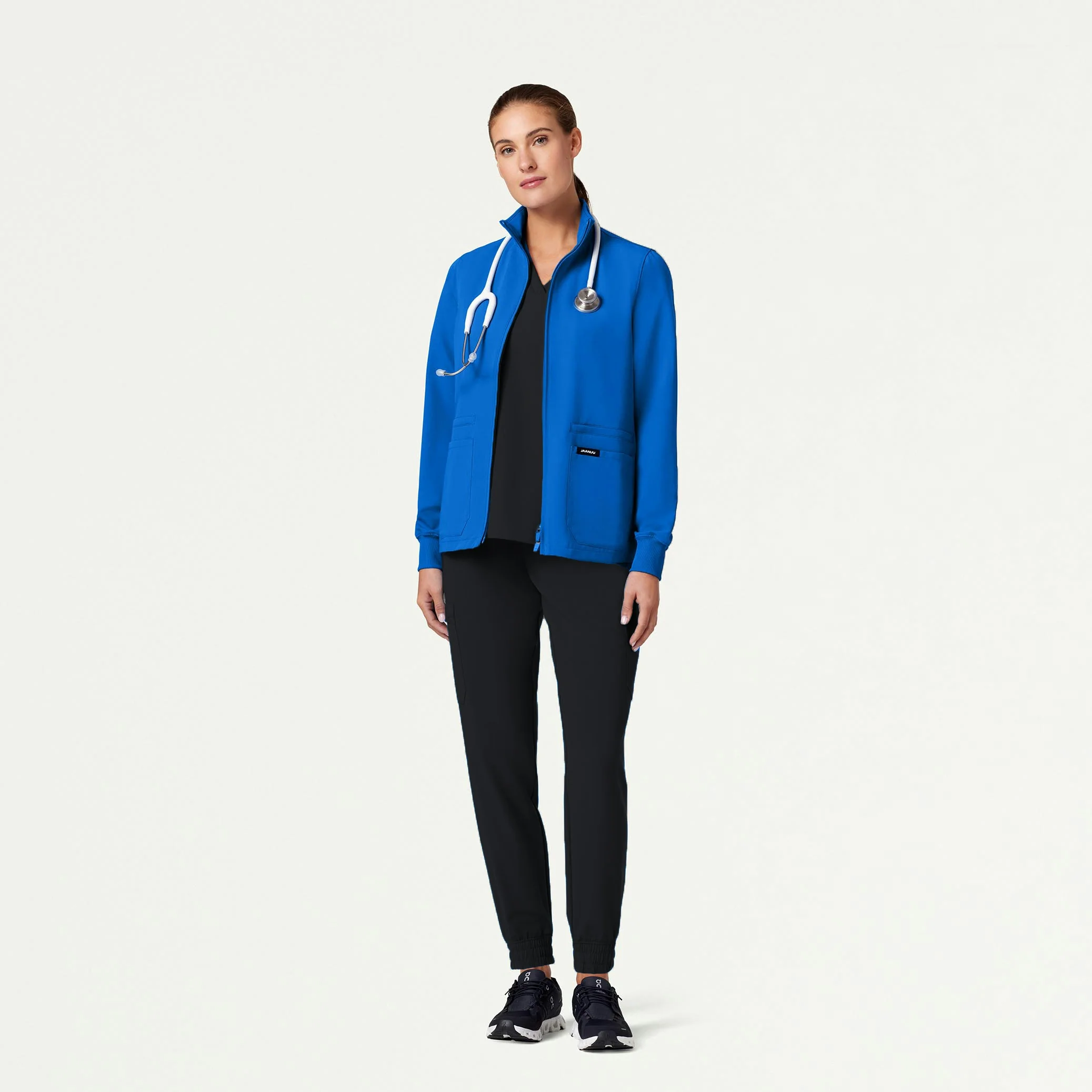 The Lawren Jacket Scrub Set - Heather Gray - Image 2