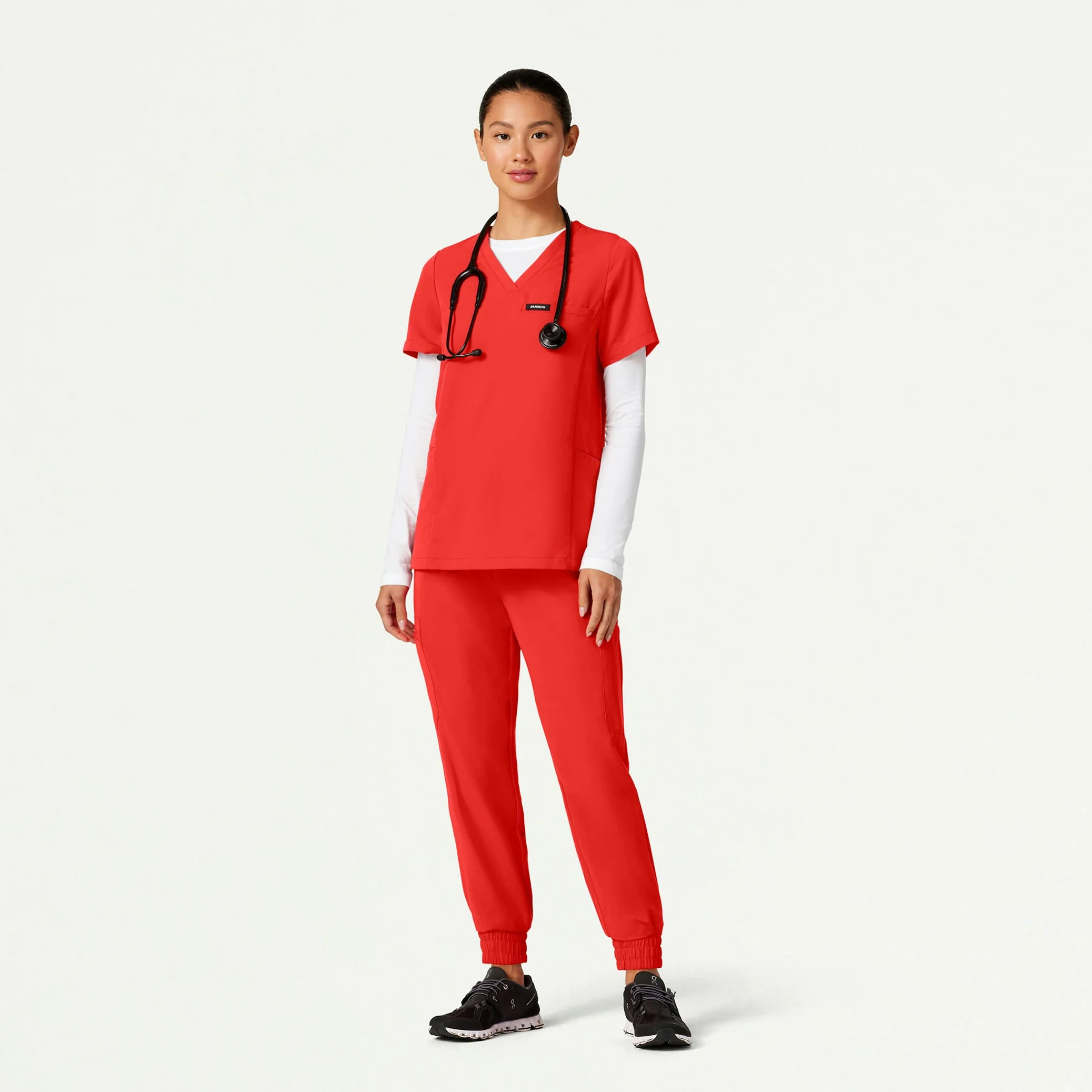 The Lawren Underscrub Set - Solar Red