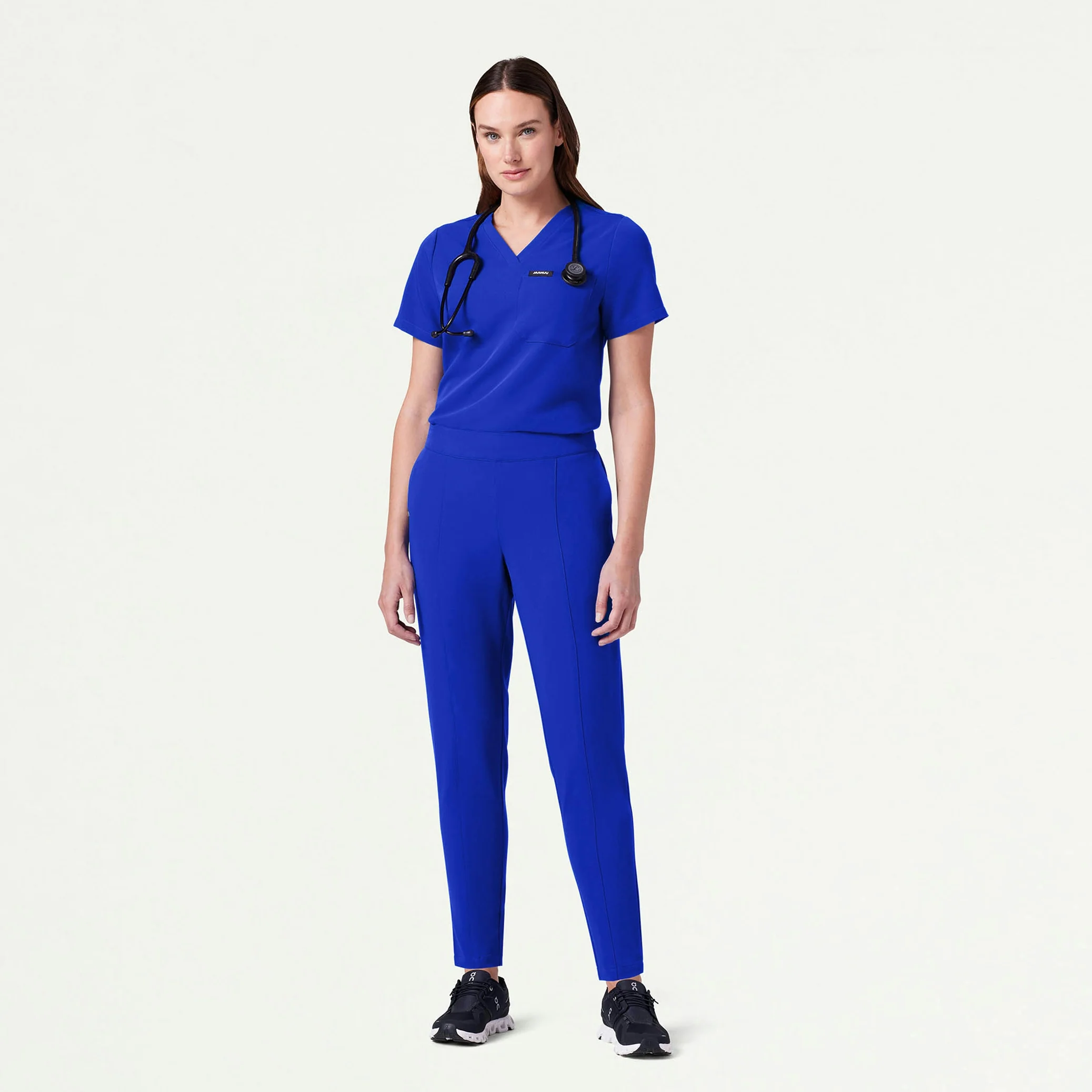 The Mari Essential Scrub Set - Heather Gray