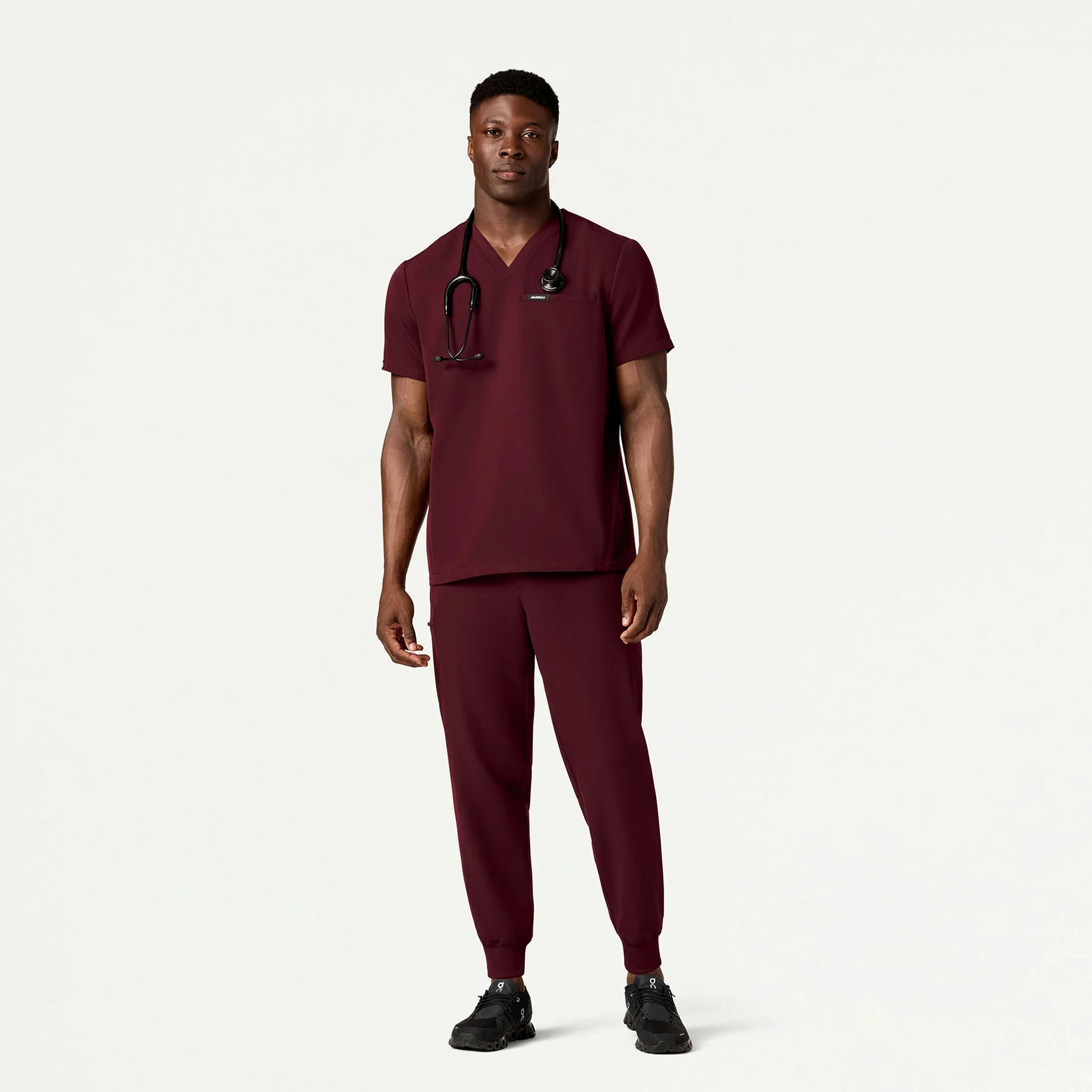 The 11-Pocket Scrub Set - Burgundy
