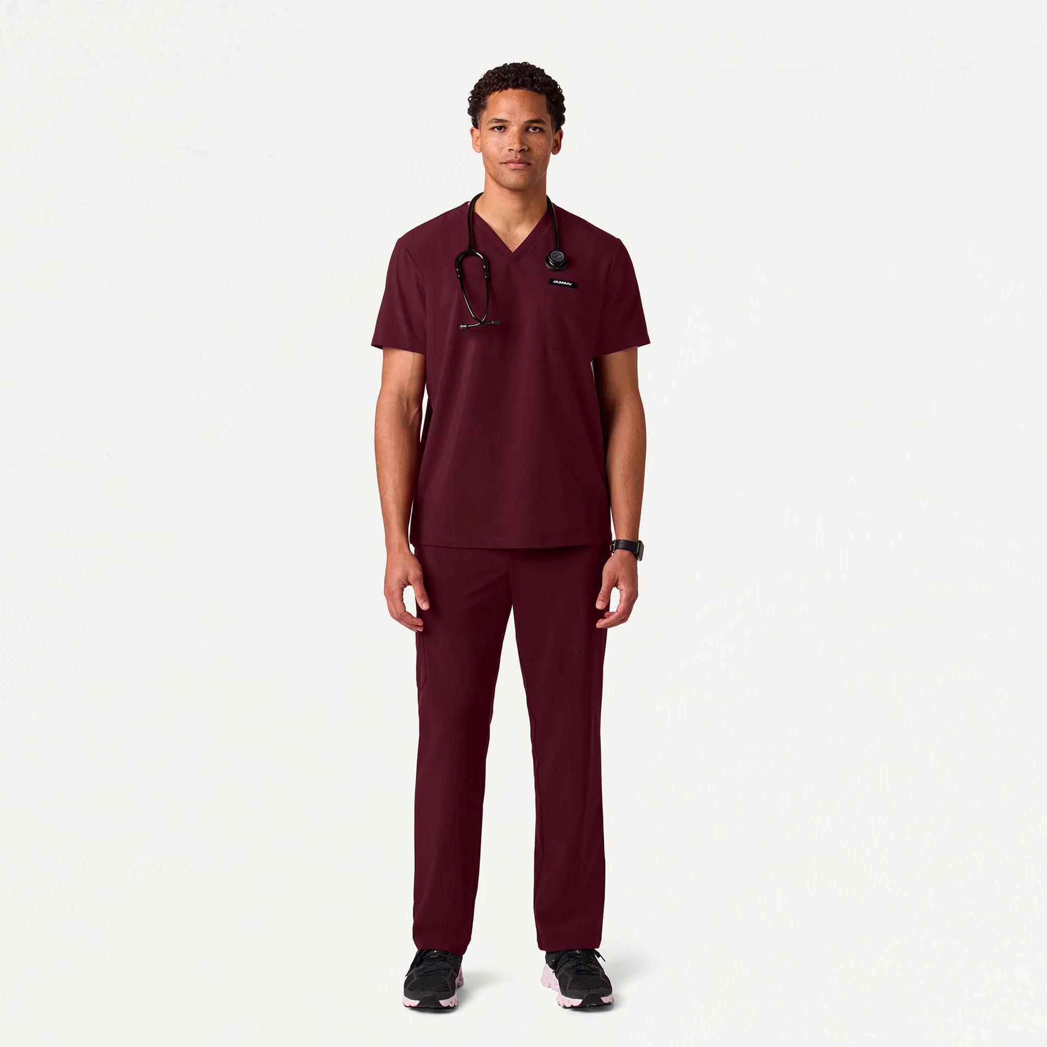 Men's UltraLITE™ Essential Scrub Set - Burgundy