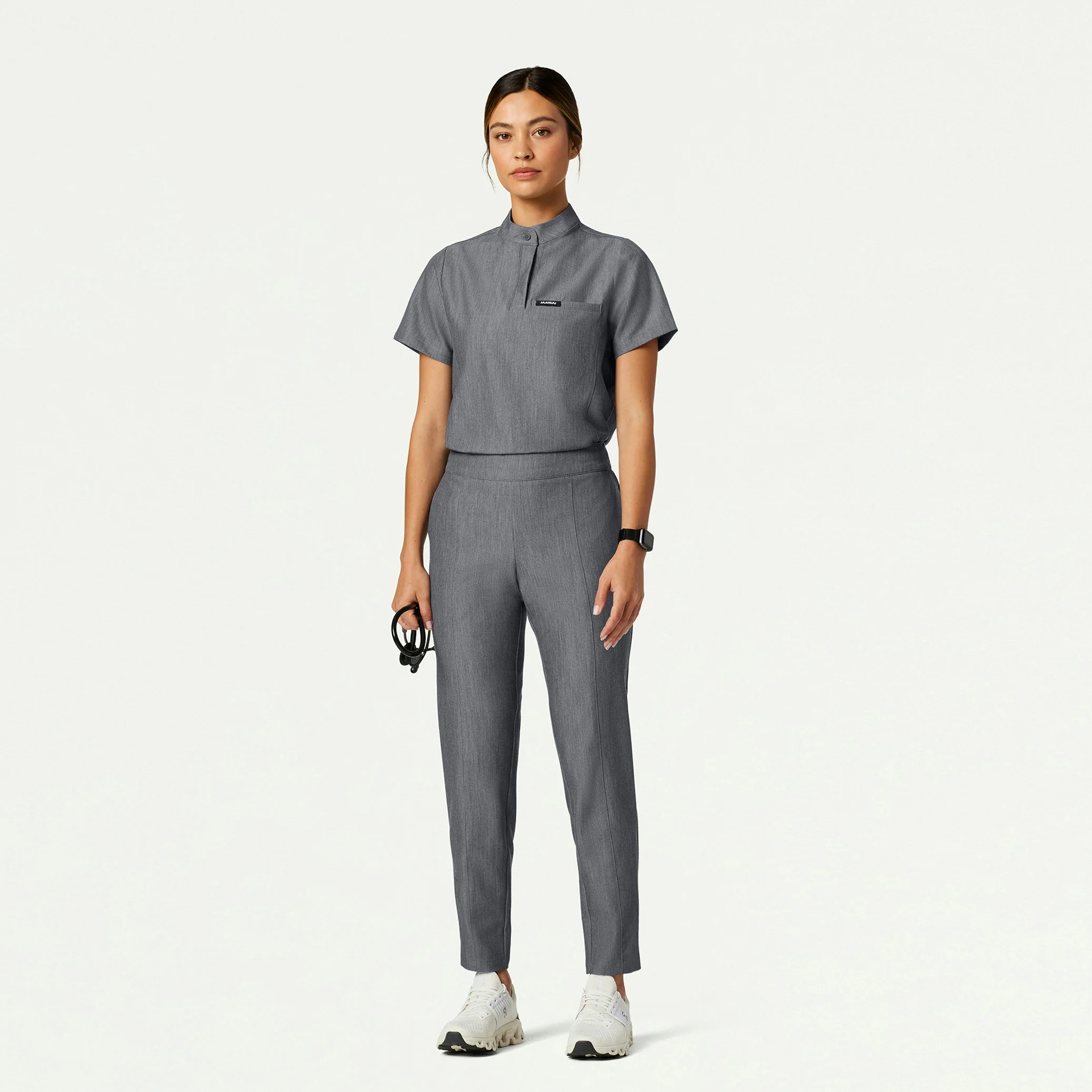 The Morgan Essential Scrub Set - Heather Gray