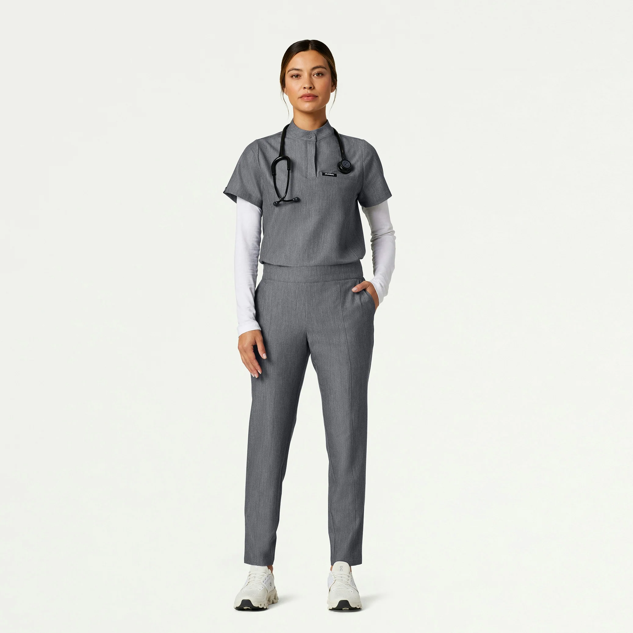 The Morgan Underscrub Set - Heather Gray