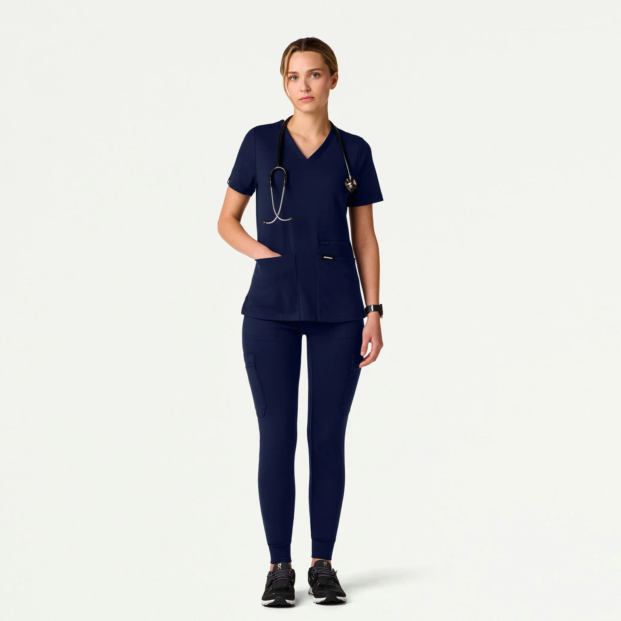 The Nesta Essential Scrub Set - Midnight Navy